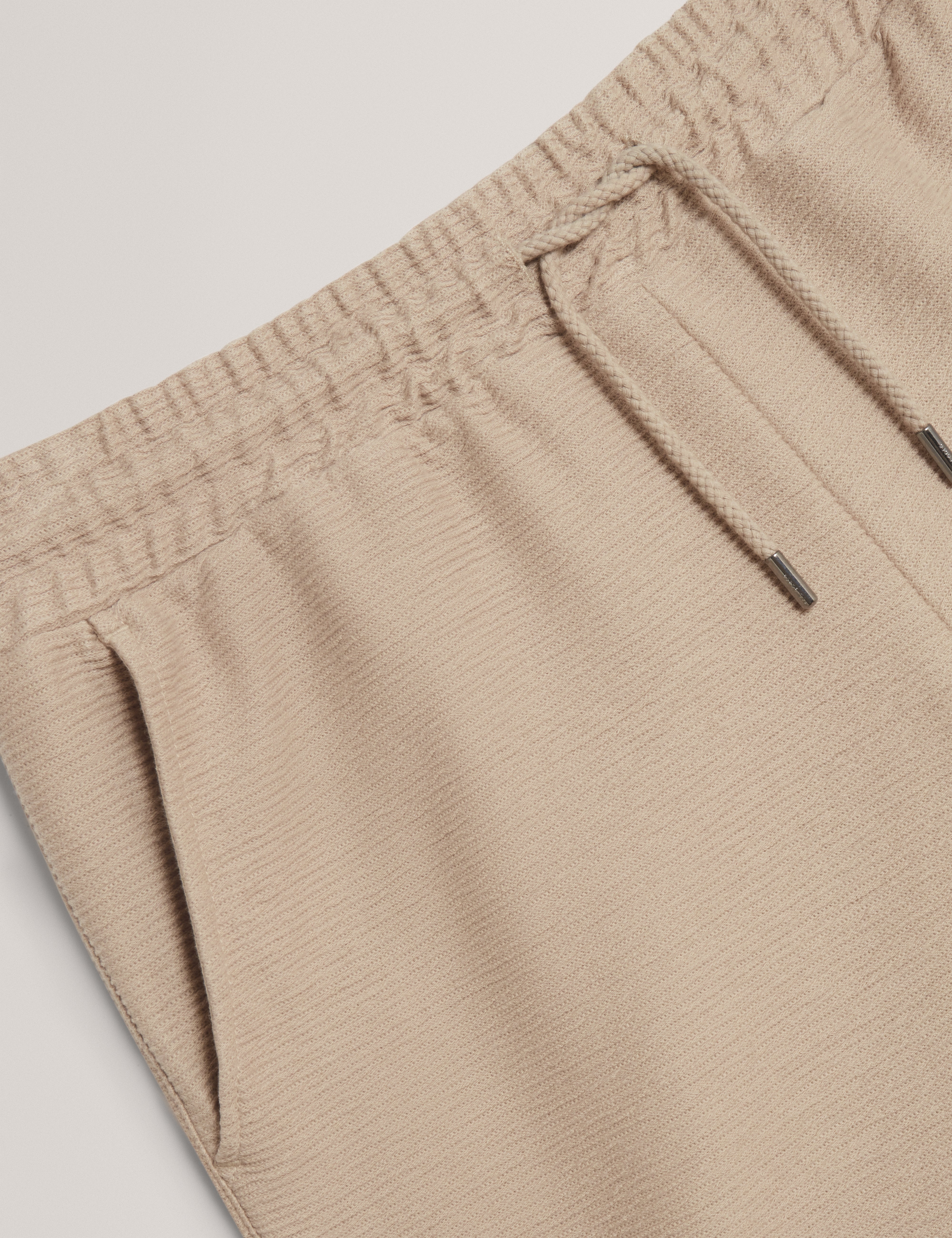 Ladislo Regular Cotton Drawstring Shorts Taupe