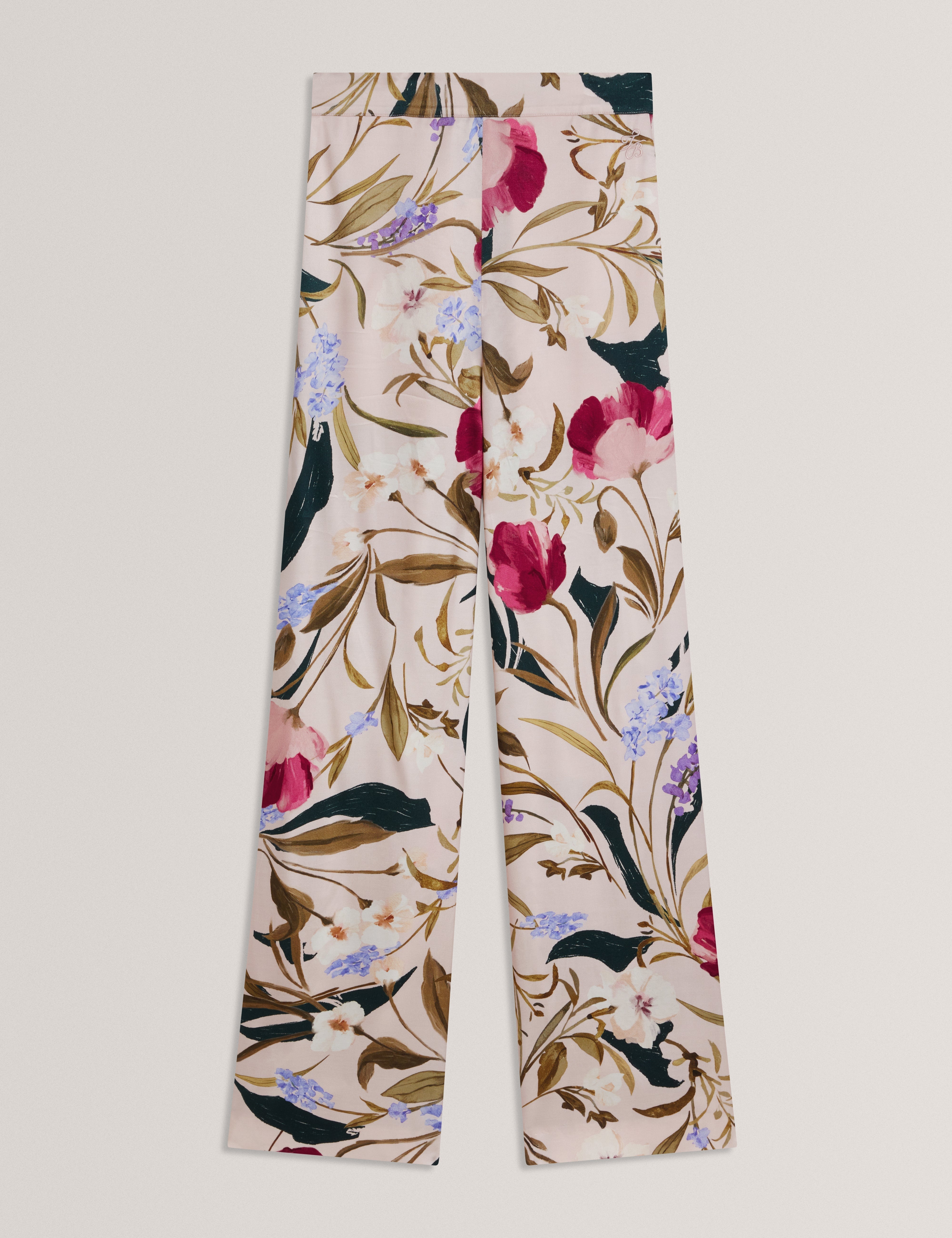 Liszaas Printed Wide Leg Trousers Pl-Pink