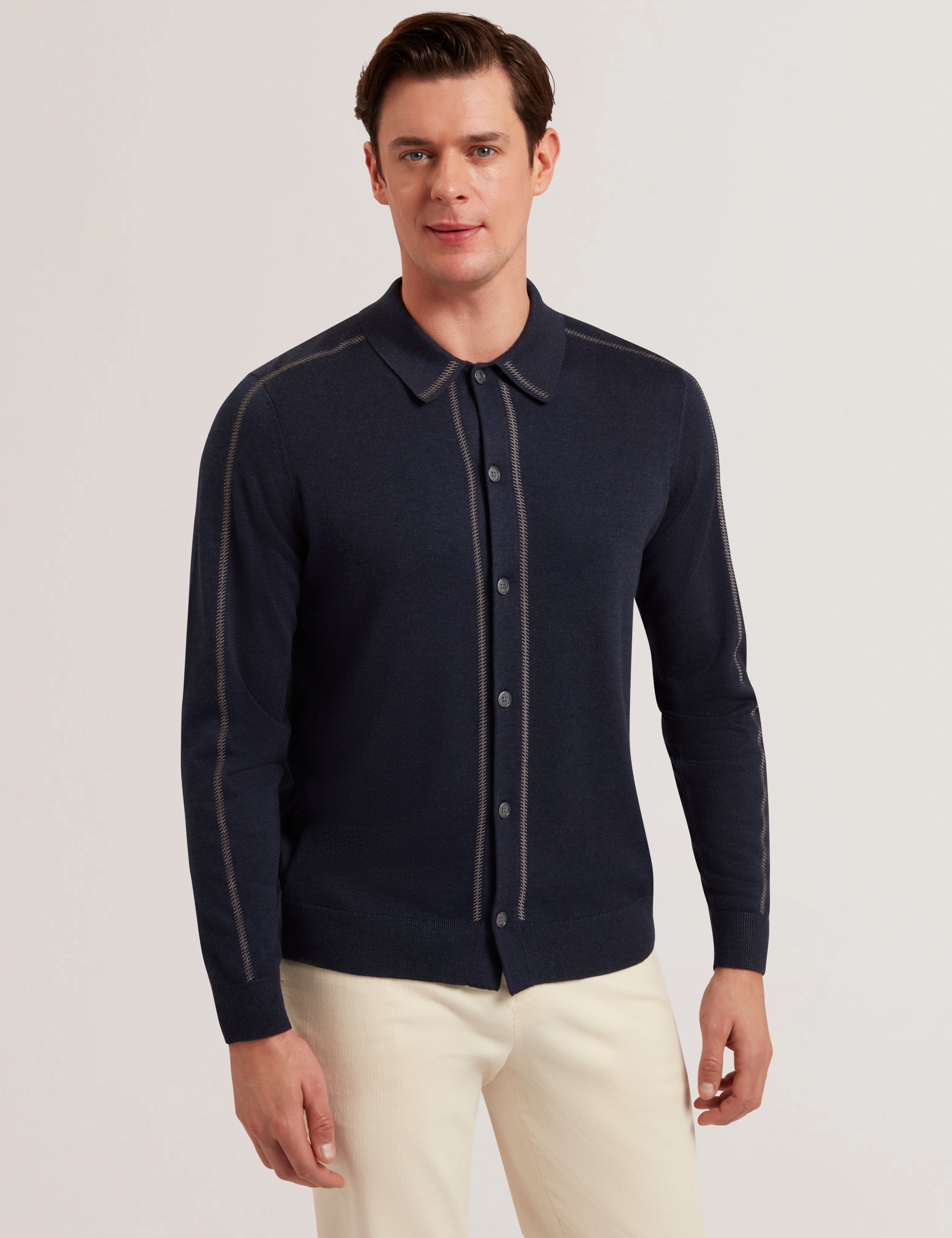 Ritar Regular Embroidered Shirt Navy