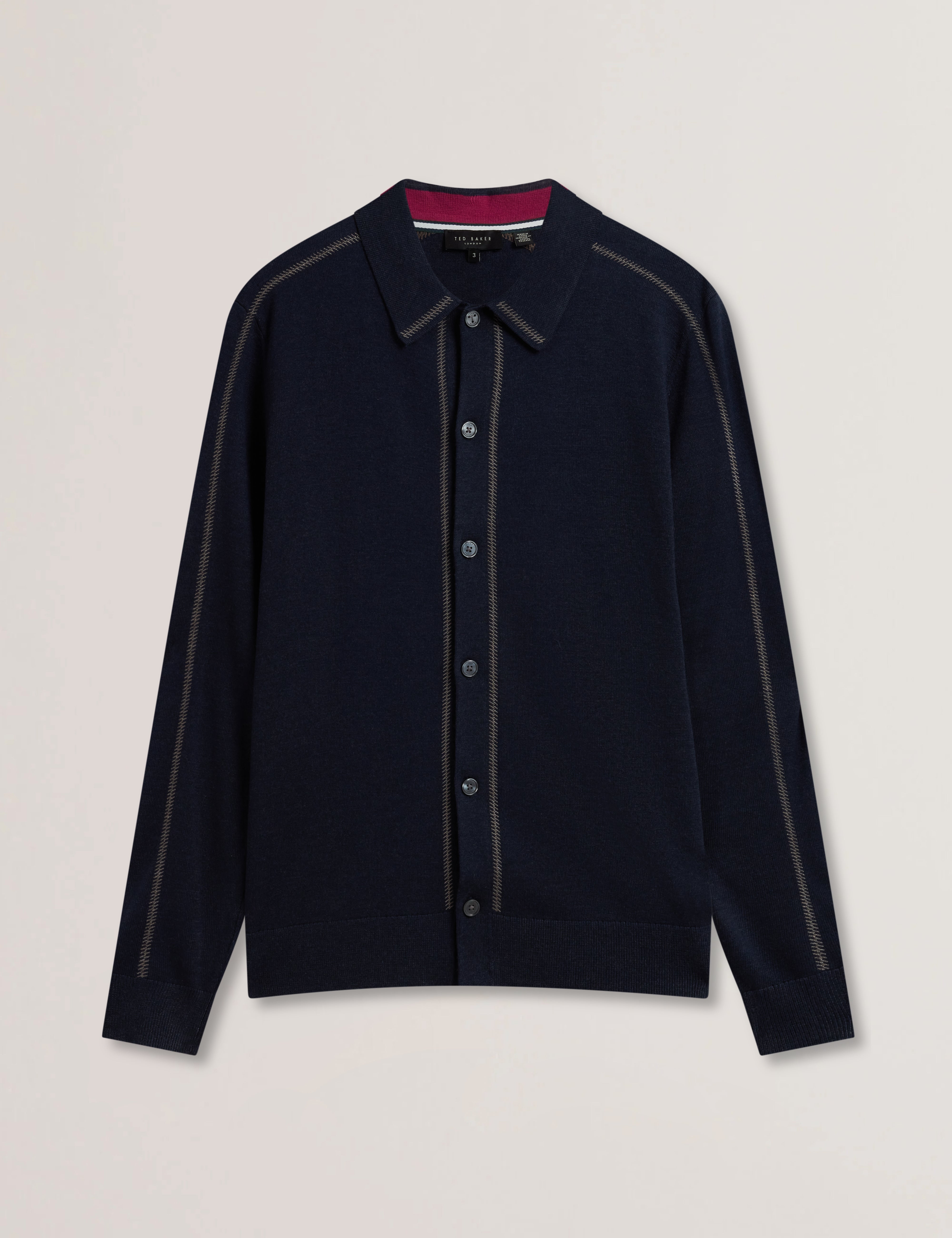Ritar Regular Embroidered Shirt Navy