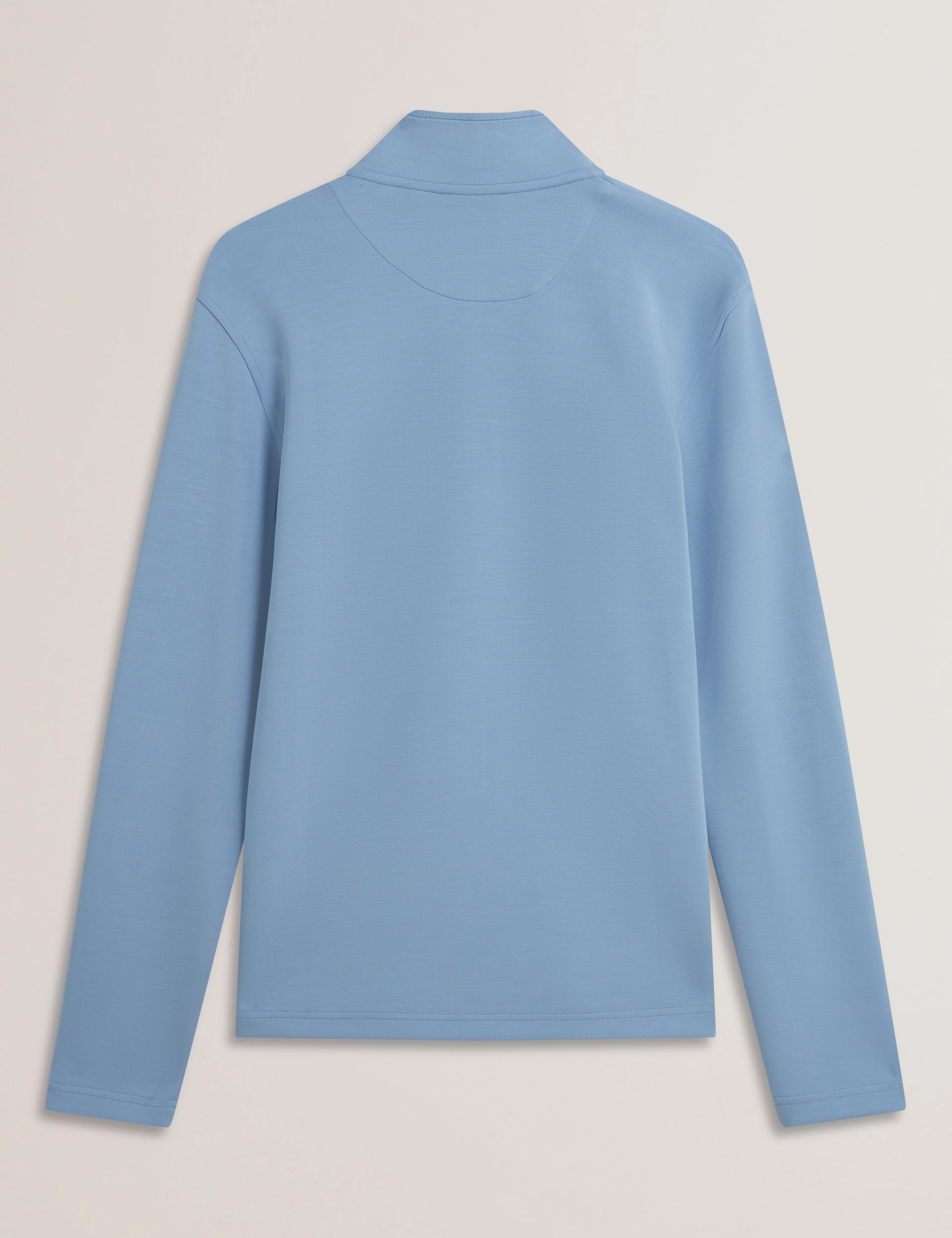Simonea Ls Regular Herringbone Half-Zip Blue