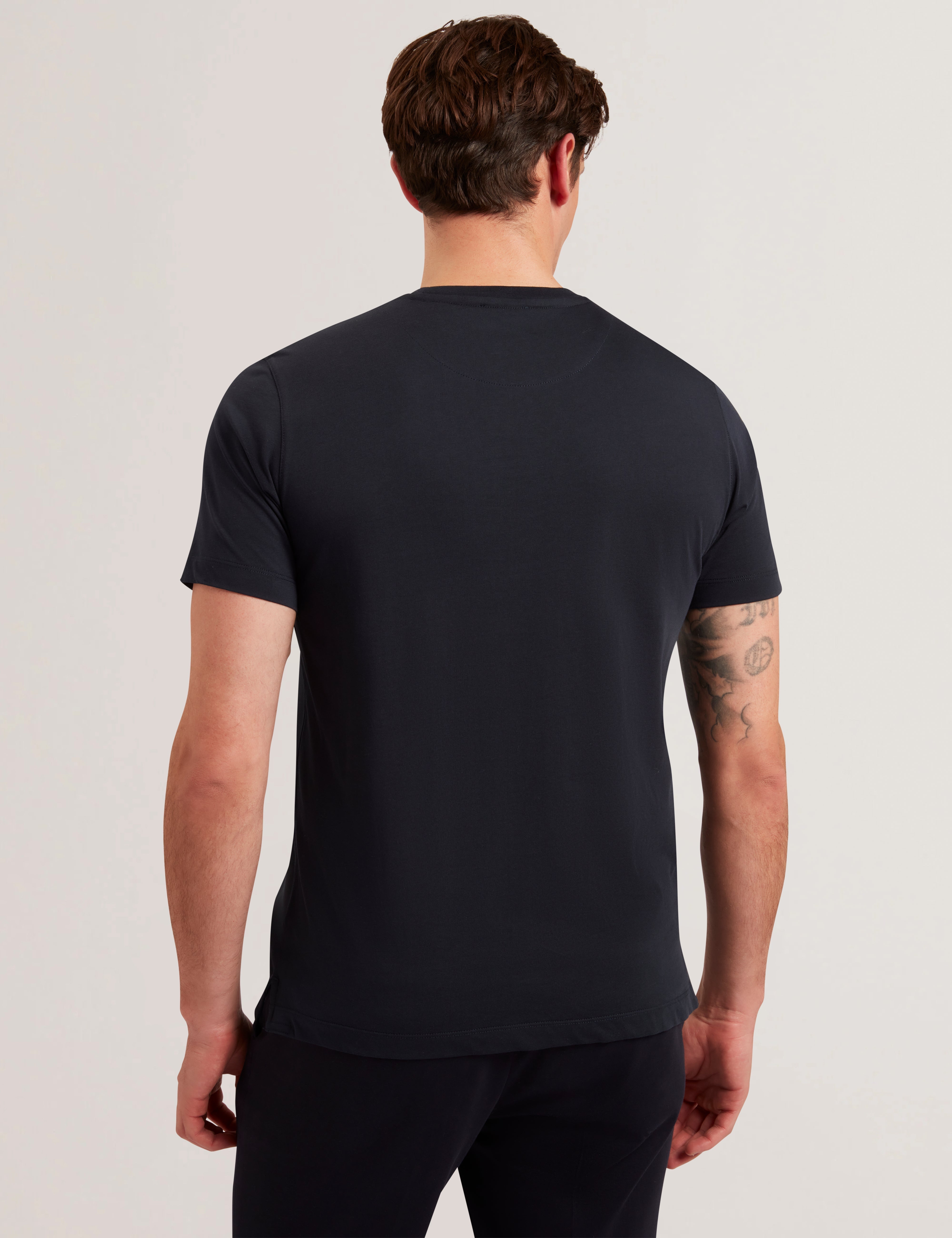 Fether Ss Box Printed T-Shirt Navy