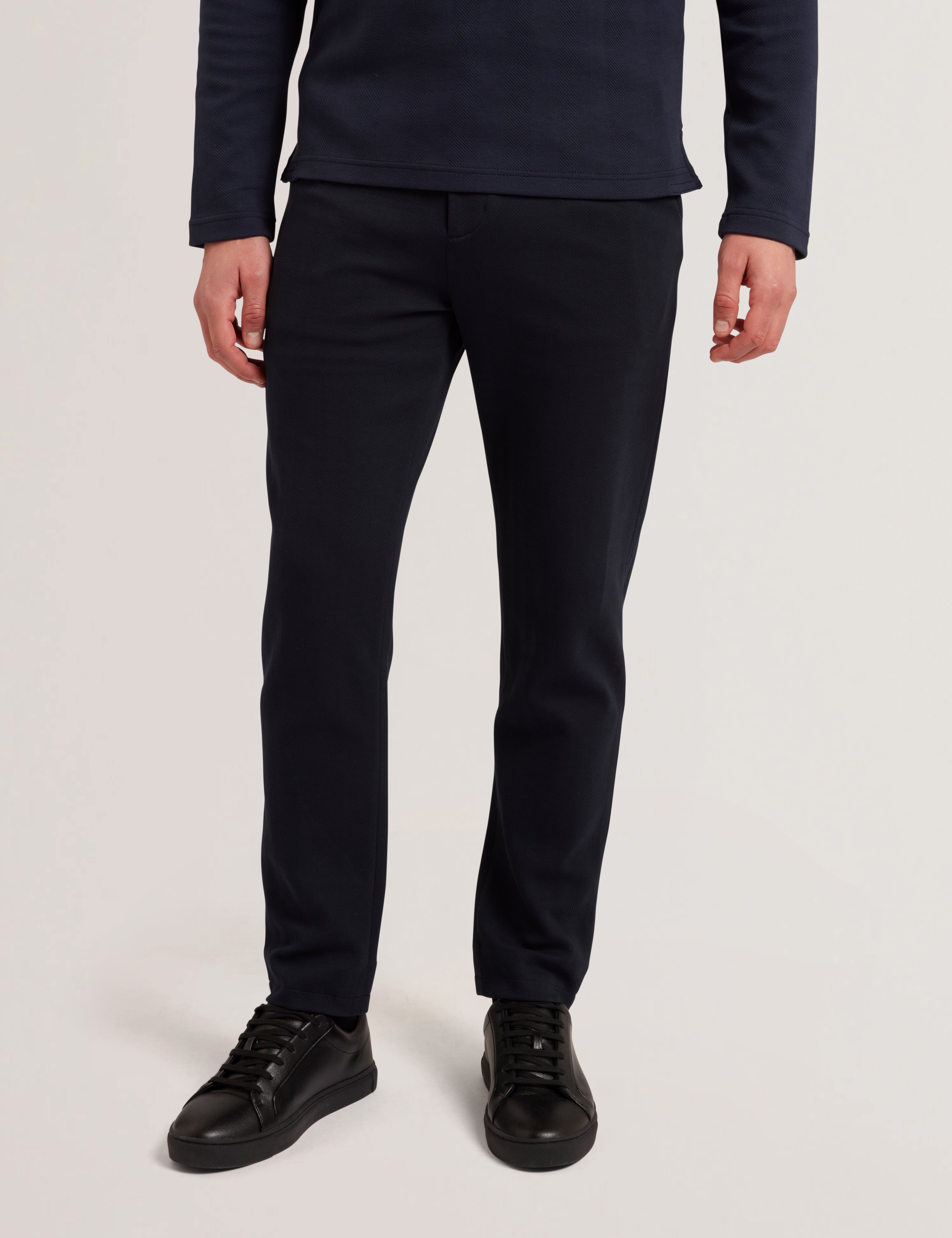 Herrie Regular Herringbone Trouser Navy