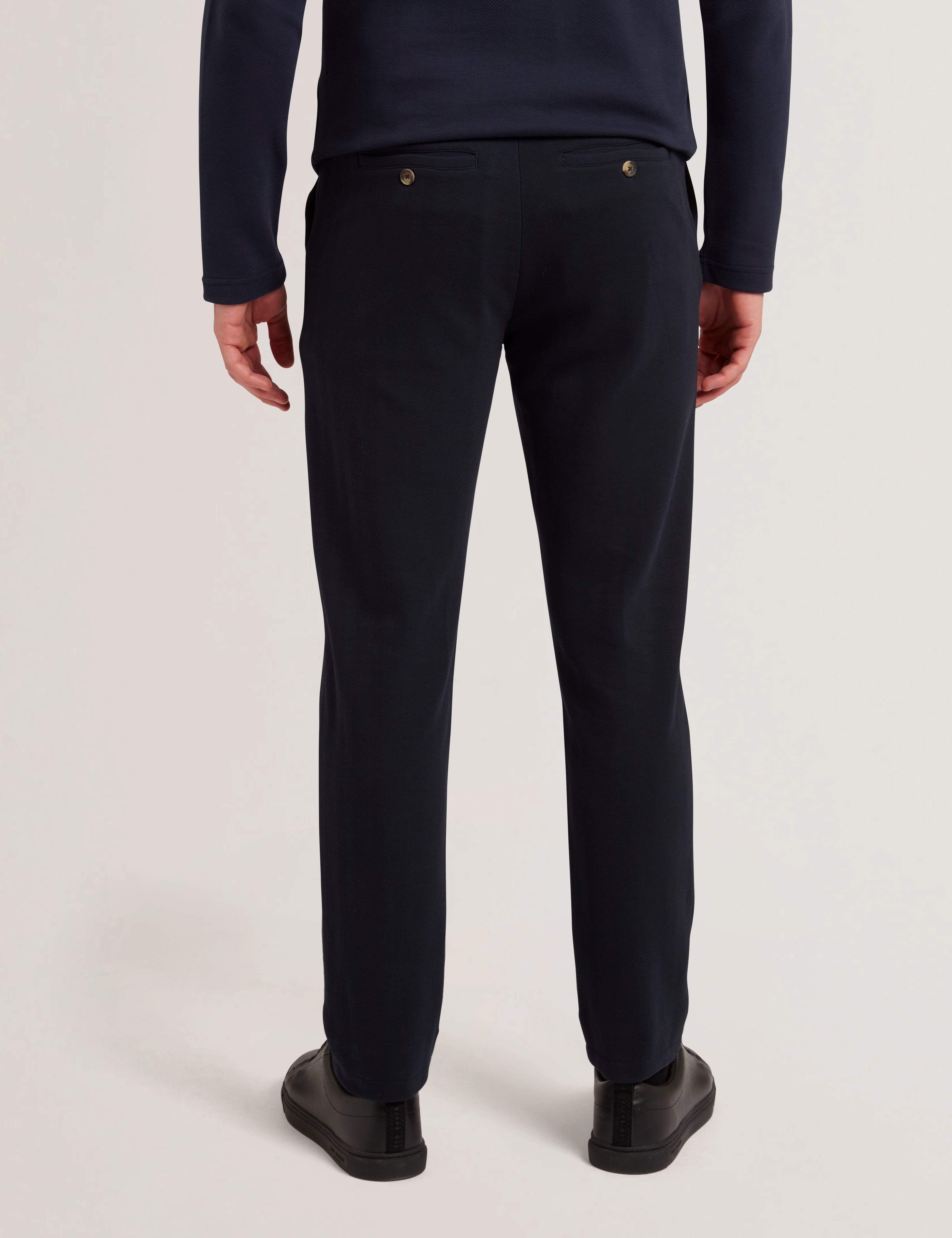 Herrie Regular Herringbone Trouser Navy