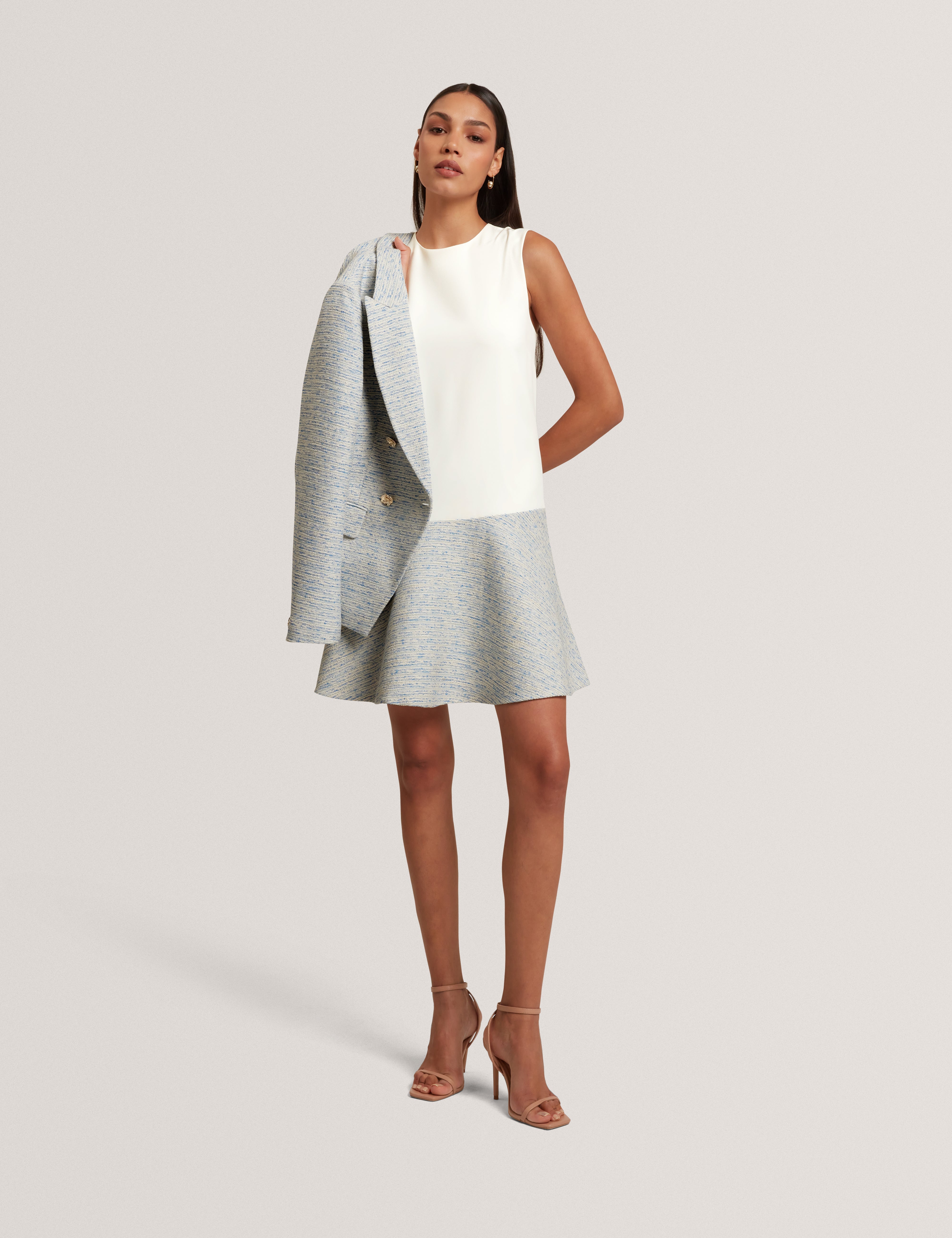 Acadiem Tailored Mini Mockable Dress Lt-Blue
