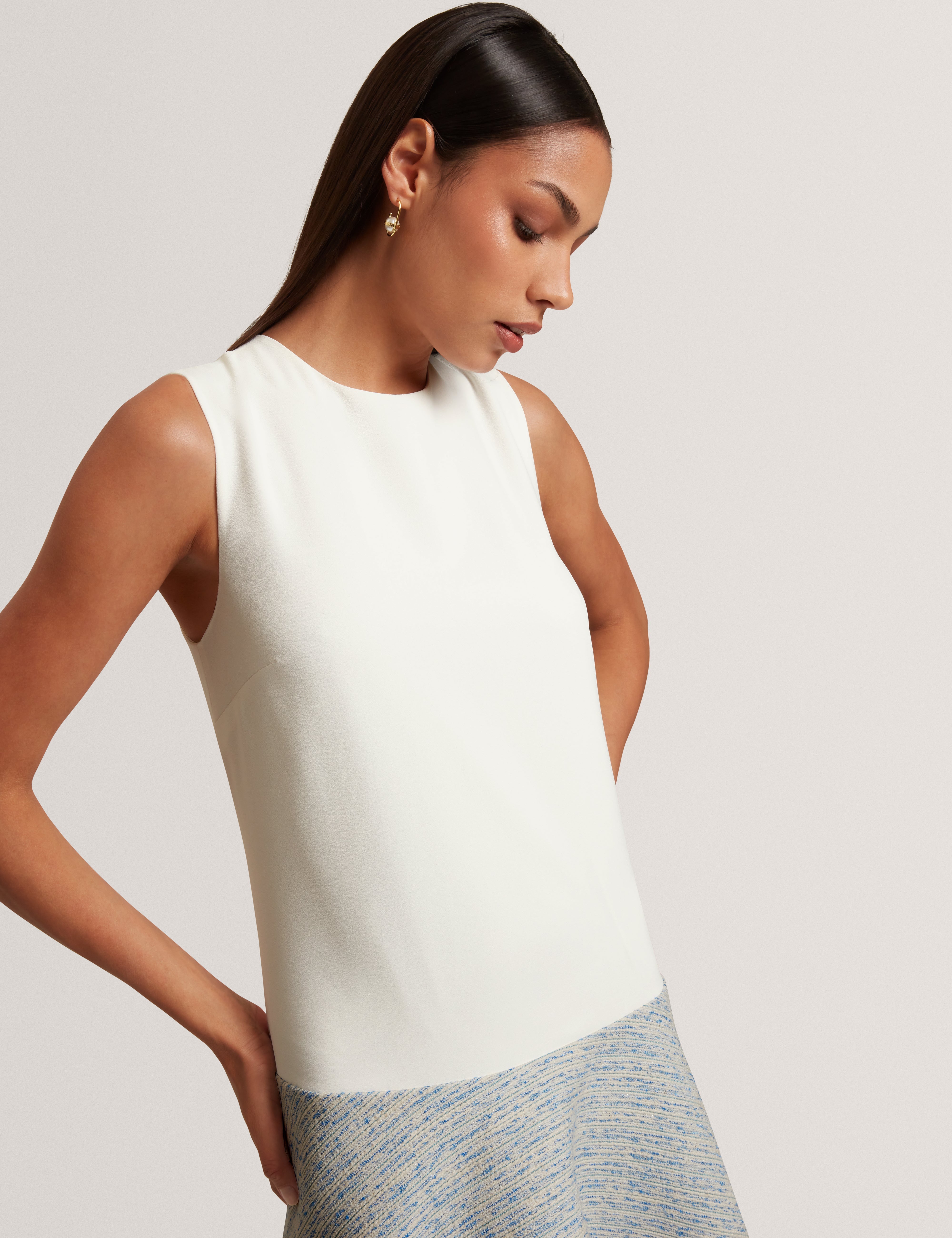 Acadiem Tailored Mini Mockable Dress Lt-Blue