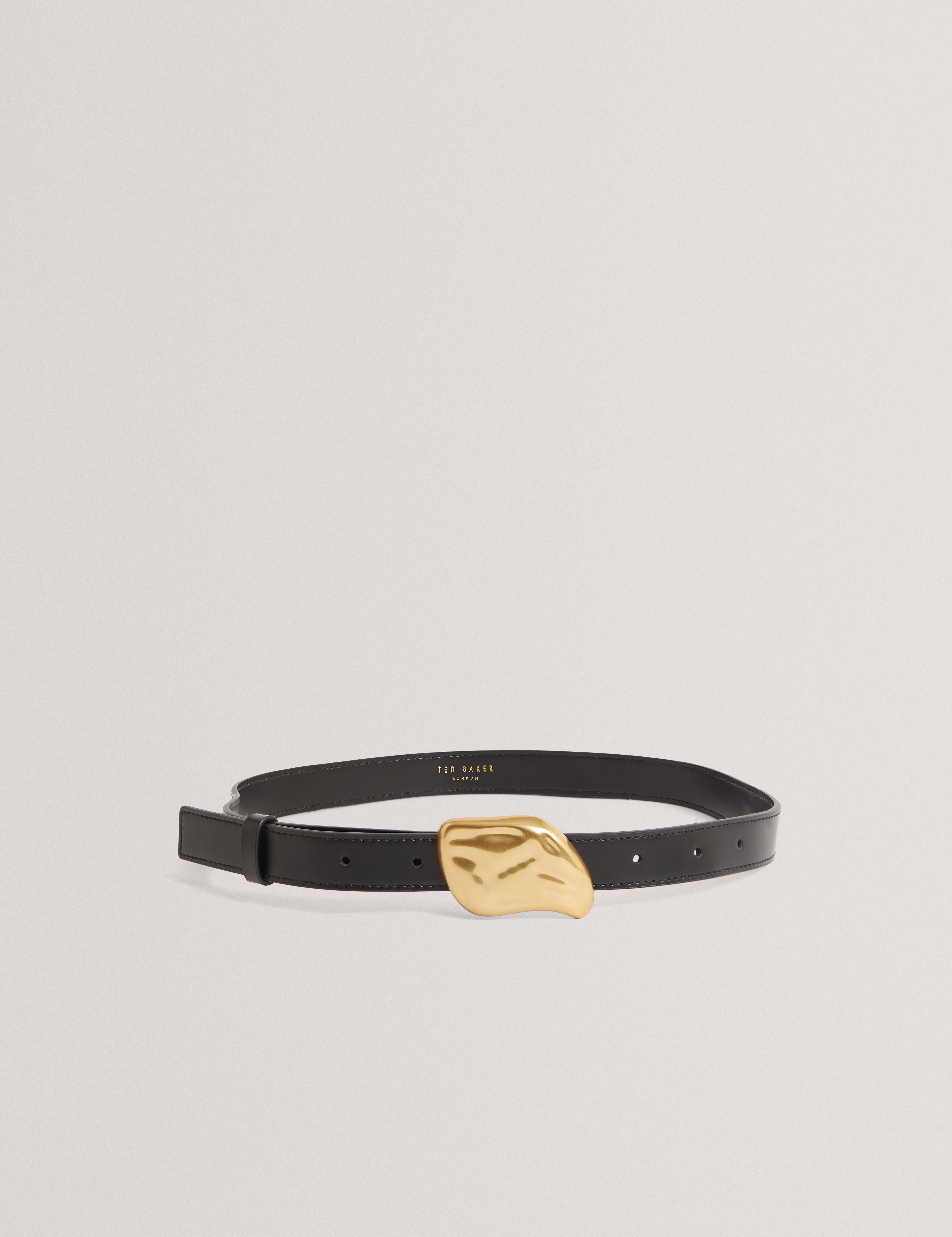 Brryn Statement Hardware Buckle Belt Black