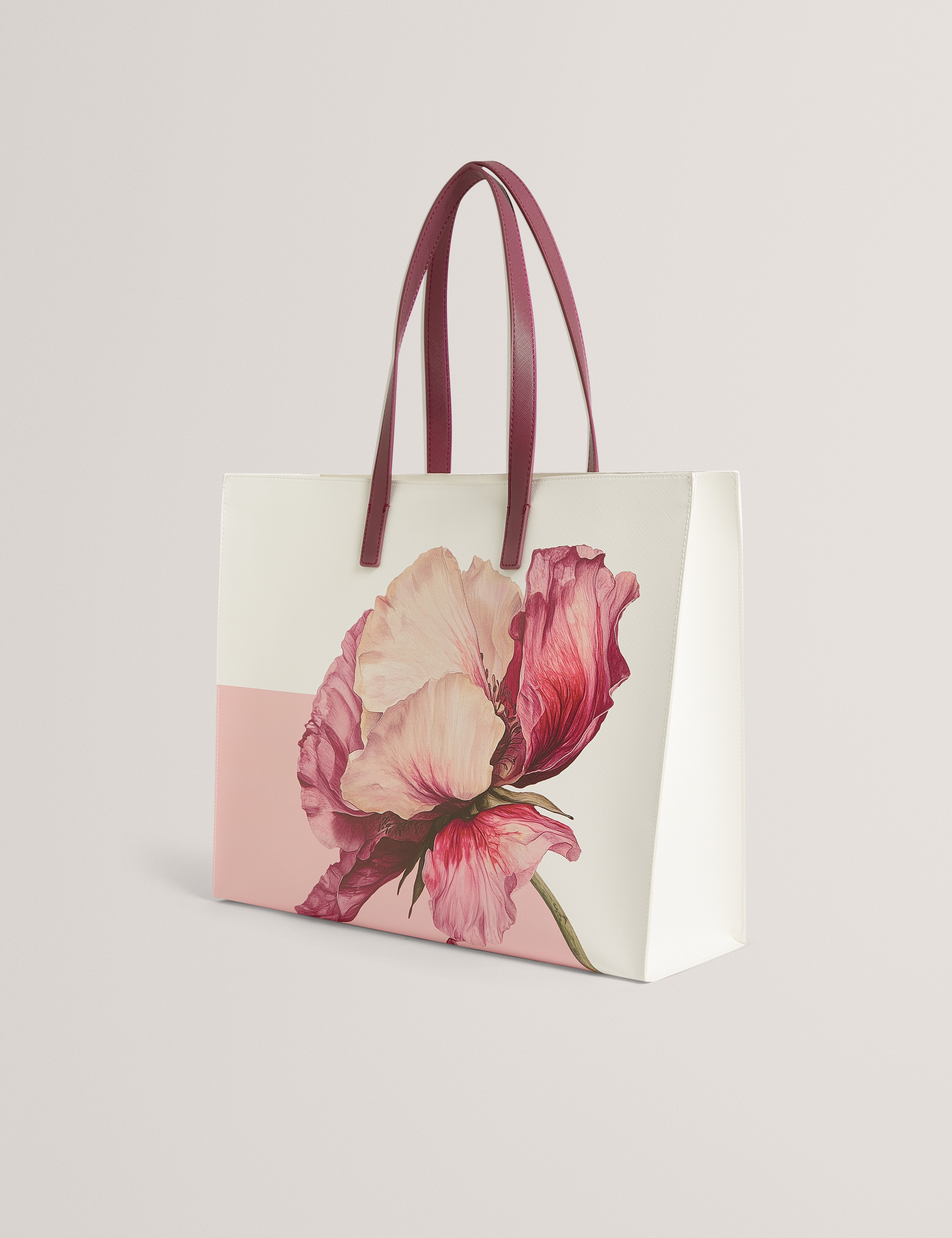 Shelien Printed Flower Extra Large Icon Bag Ivory