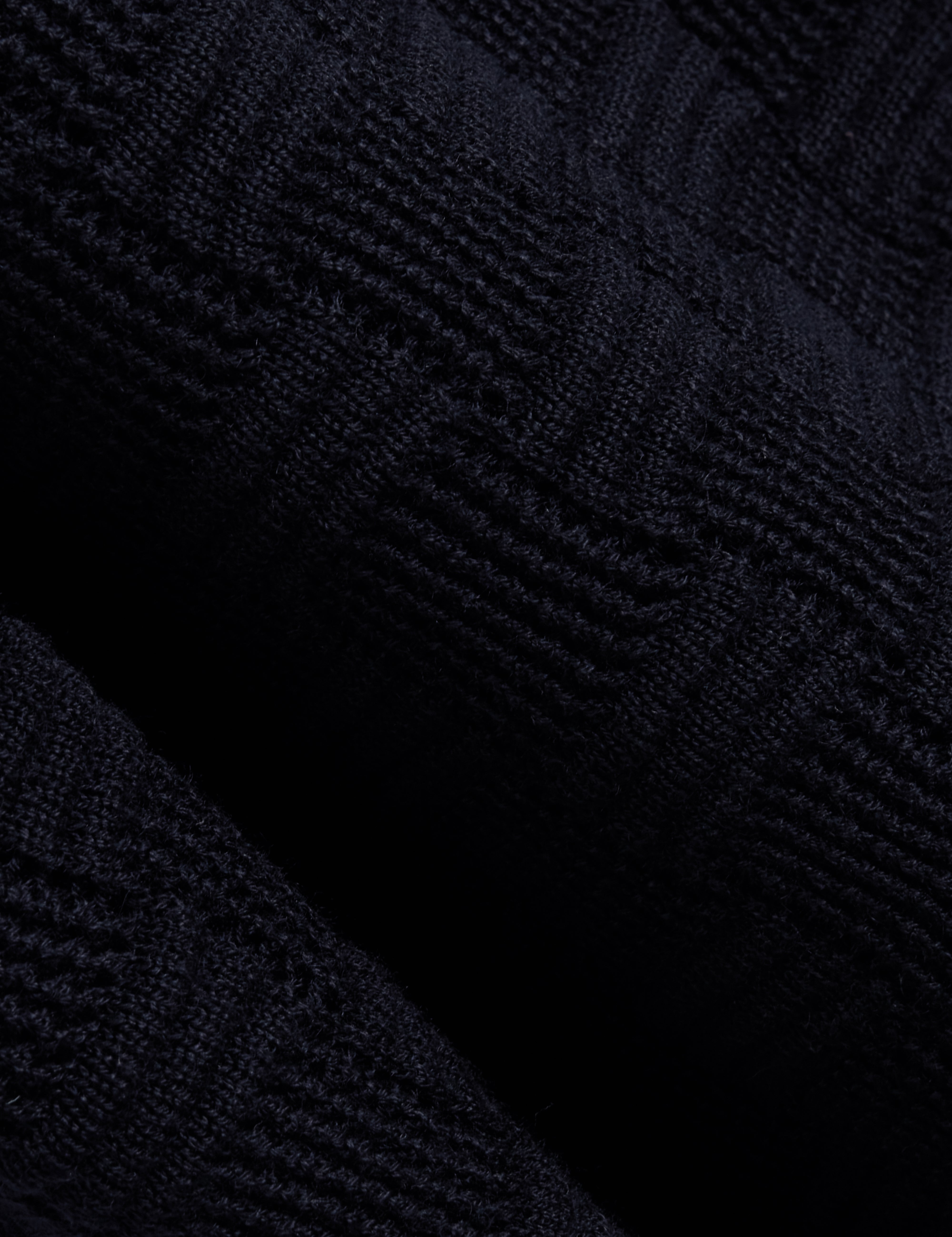 Osaka Short Sleeve Stitch Interest Polo Navy