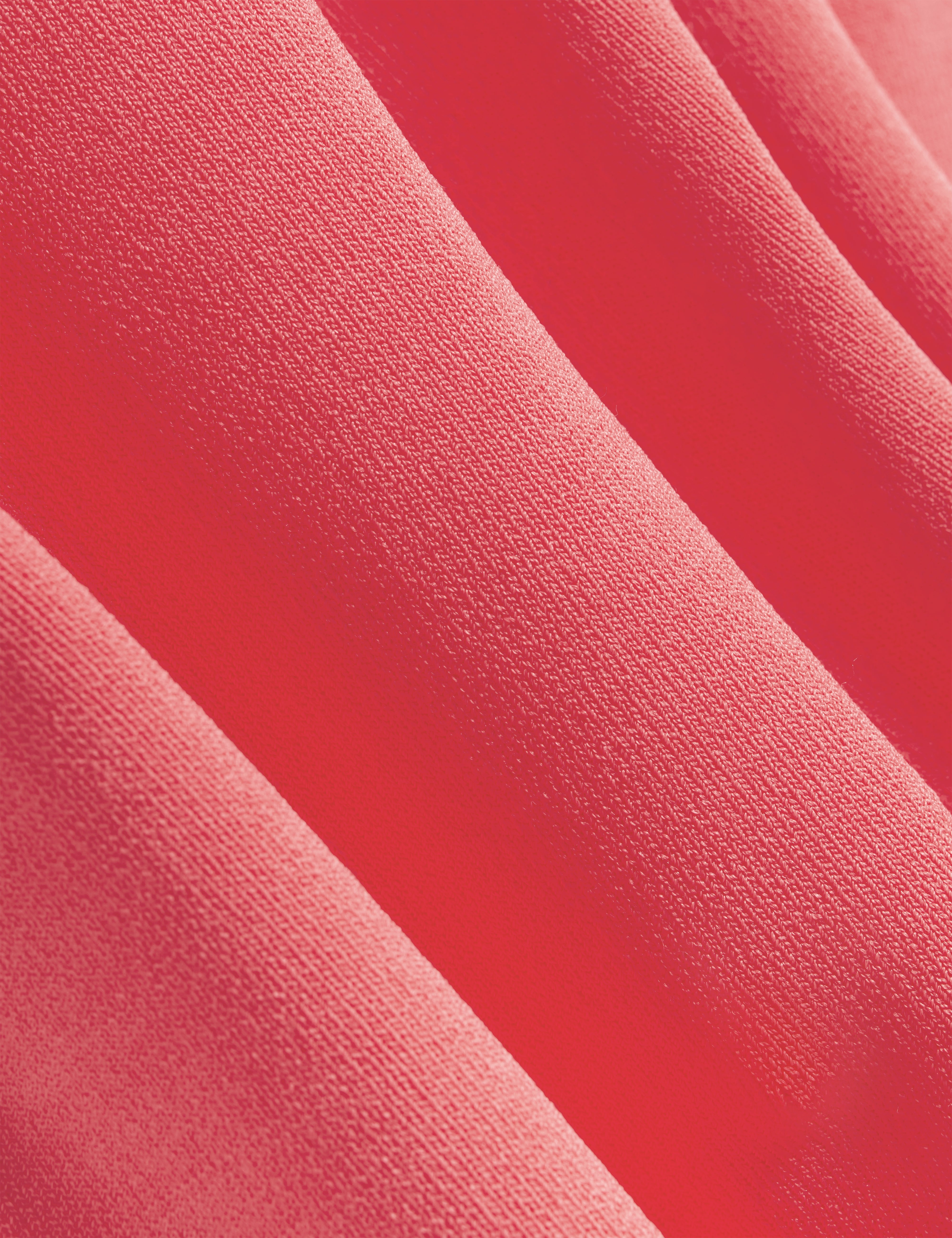 Roseny Tulip Sleeve Knitted Top Coral
