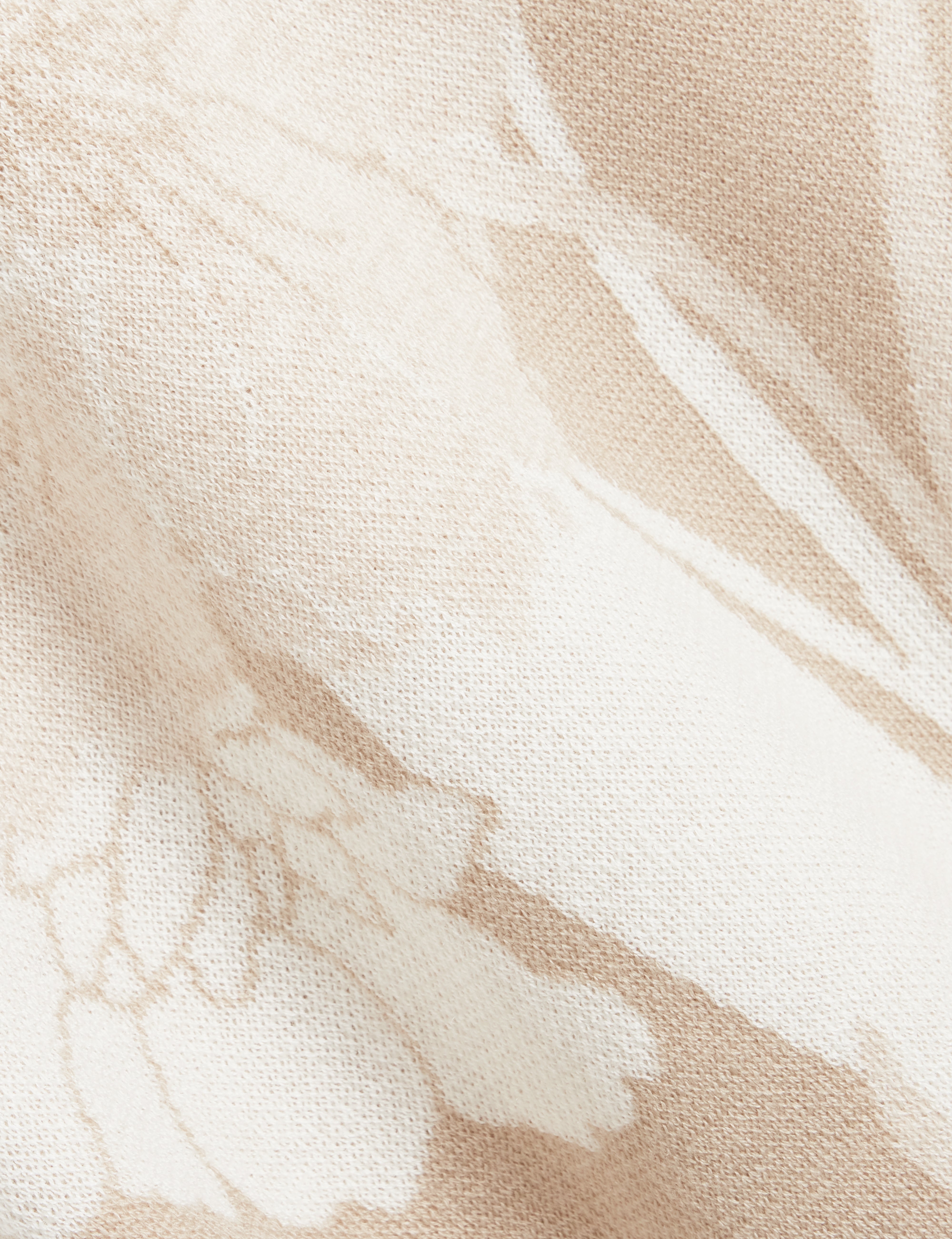 Baryn Short Sleeve Floral Jacquard T-Shirt Taupe
