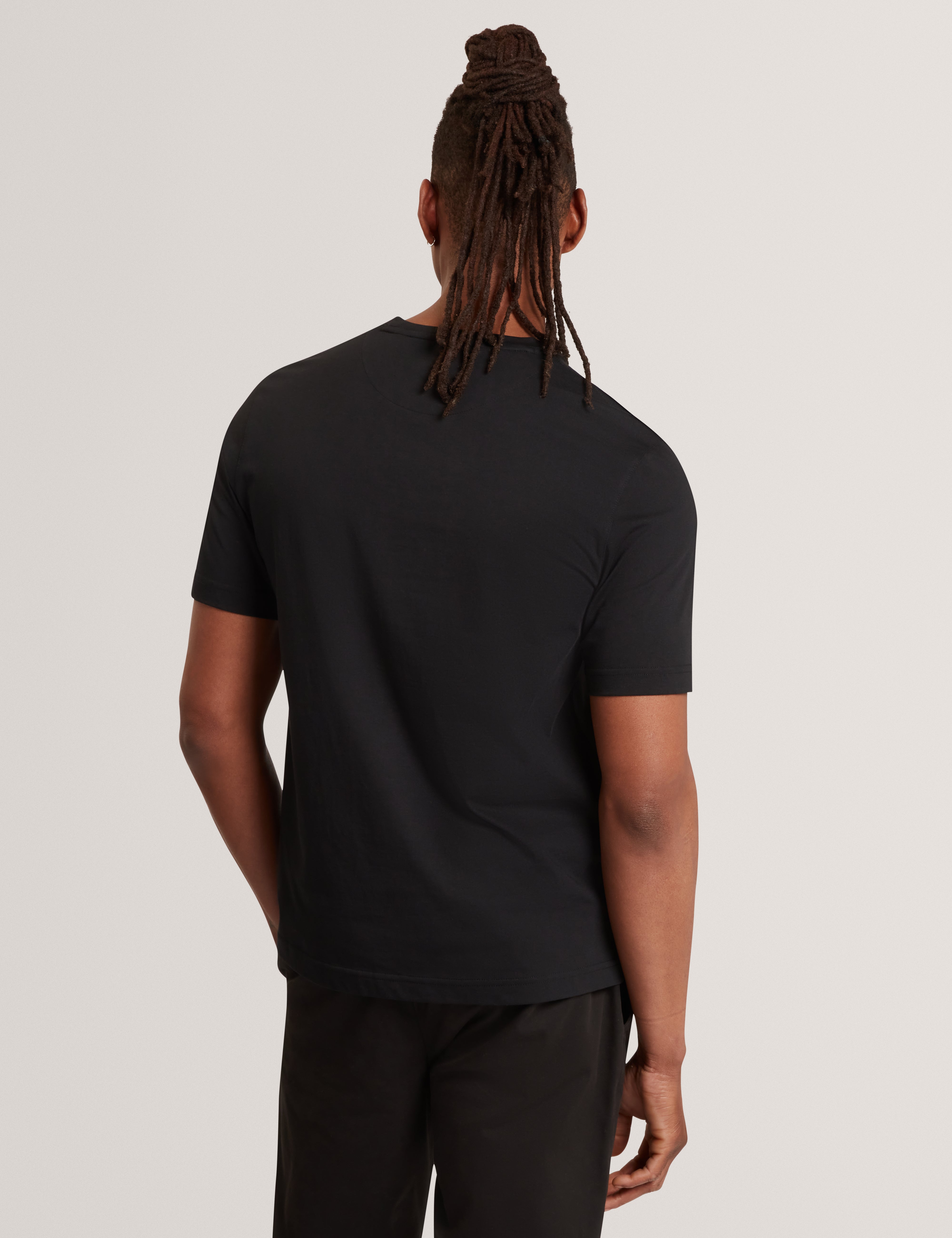 Cahel Short Sleeve Floral Branded T-Shirt Black
