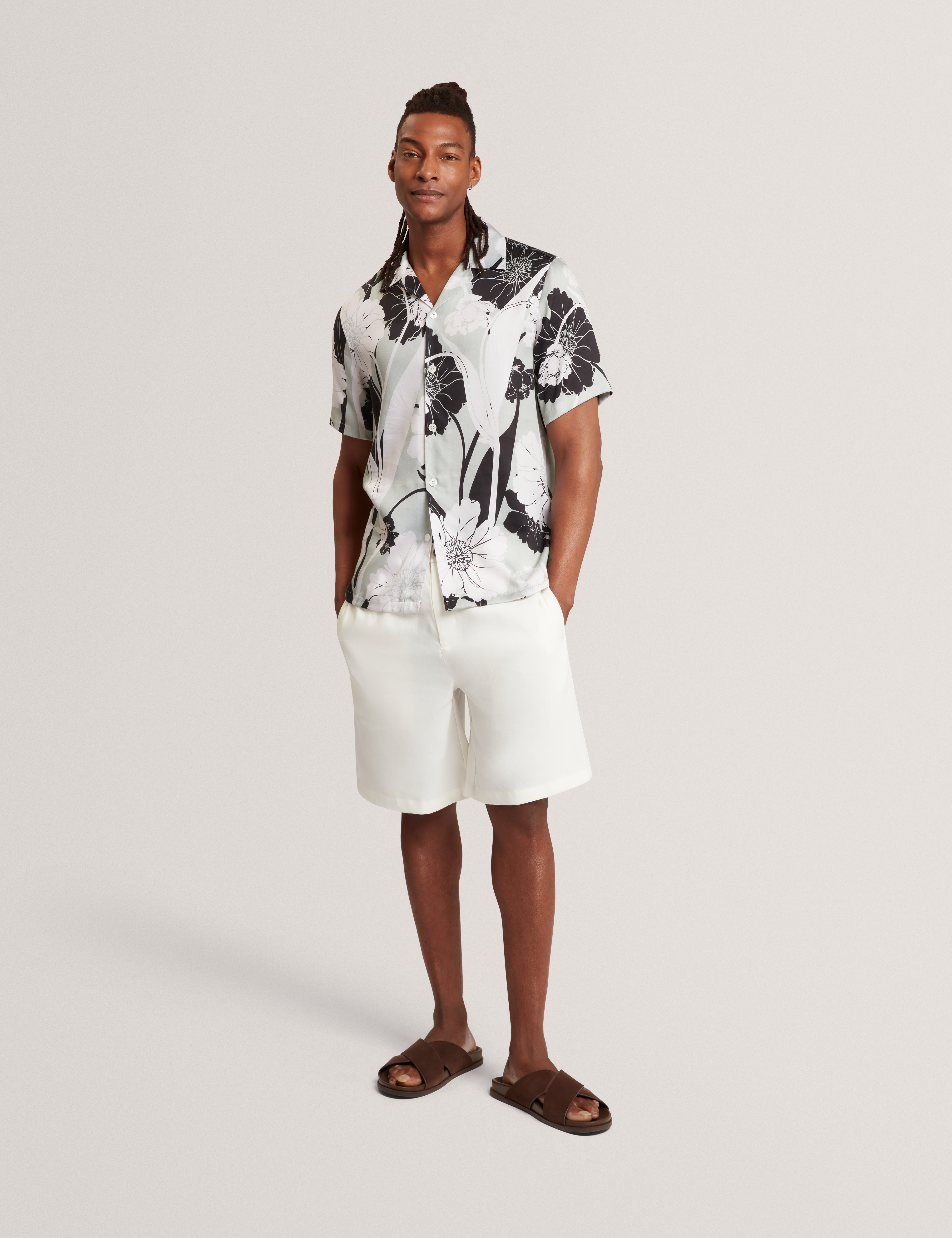 Thorgan Ss Regular Bold Floral Lt-Green
