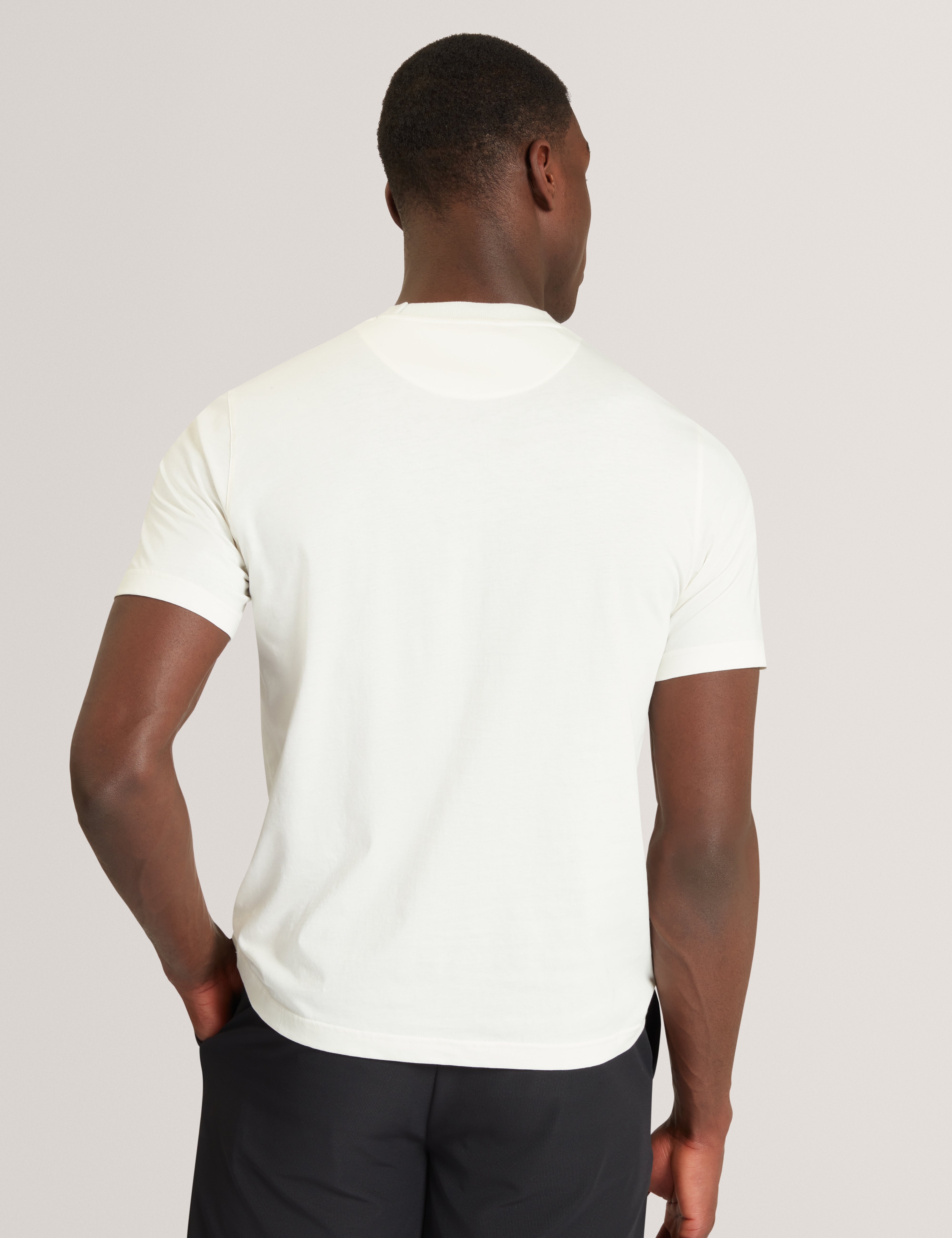 Lambbet Short Sleeve Floral Box Print T-Shirt White