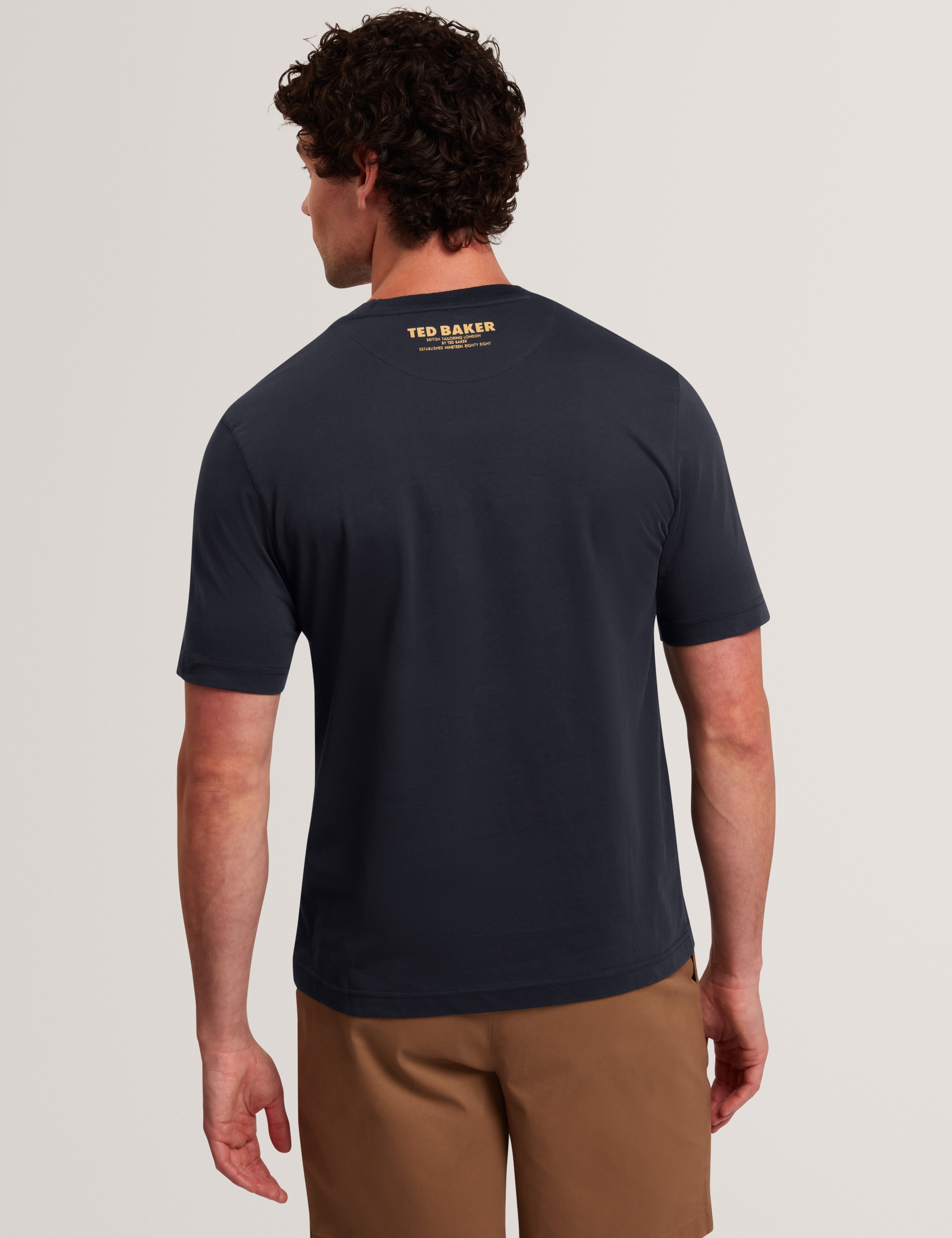 Crawley Short Sleeve Graphic Box Floral T-Shirt Navy