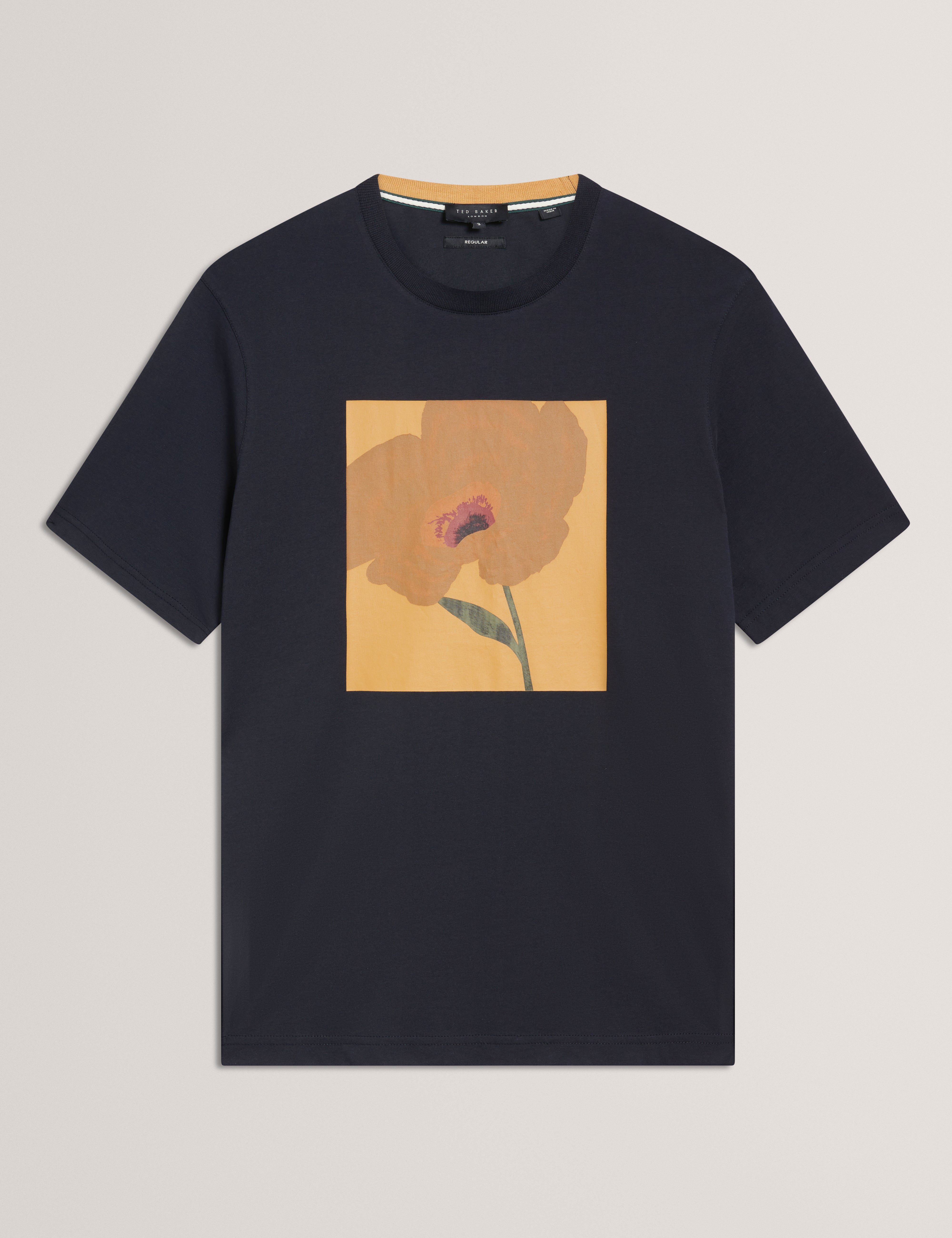 Crawley Short Sleeve Graphic Box Floral T-Shirt Navy