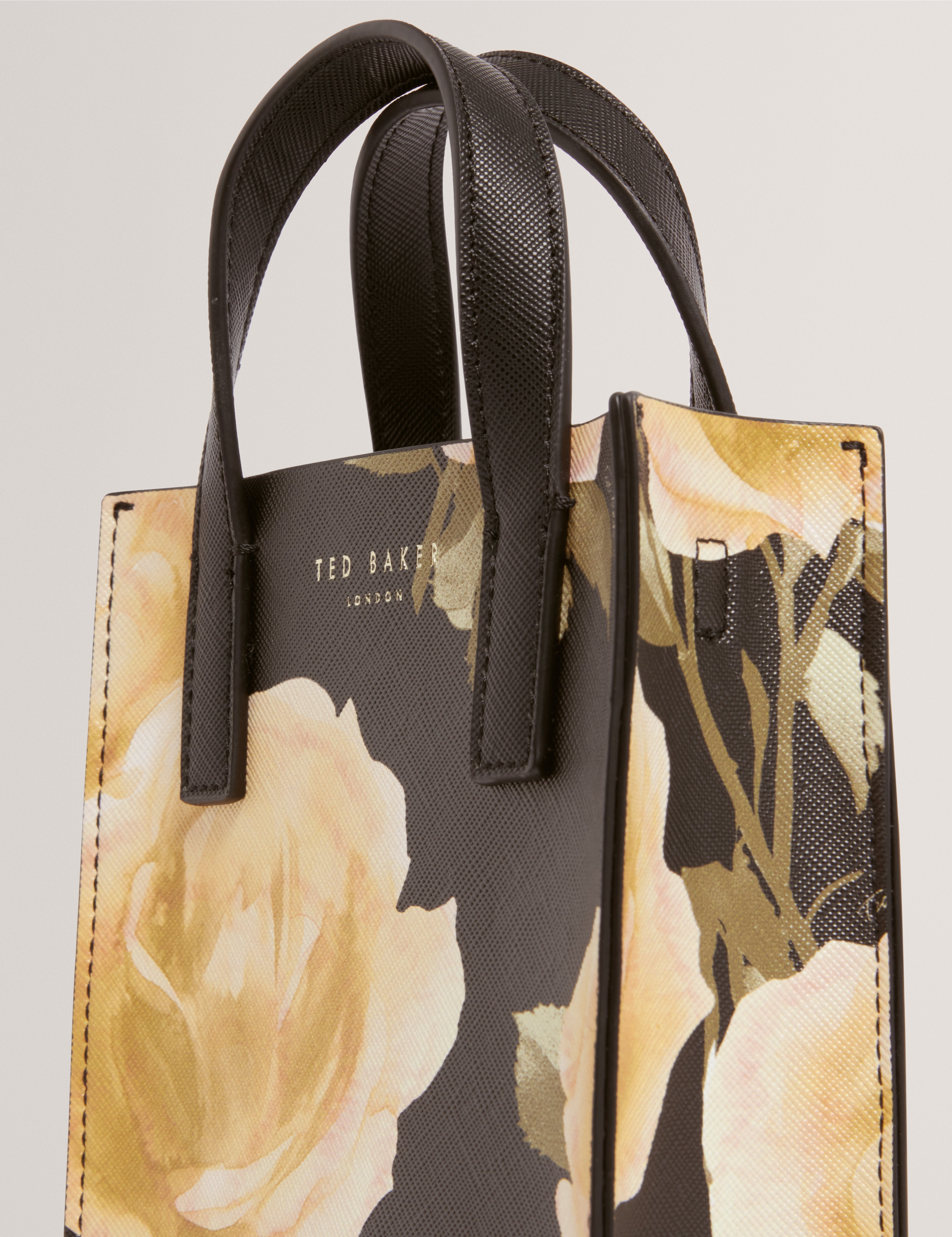 Tiacon Floral Print Mini Icon Bag Black