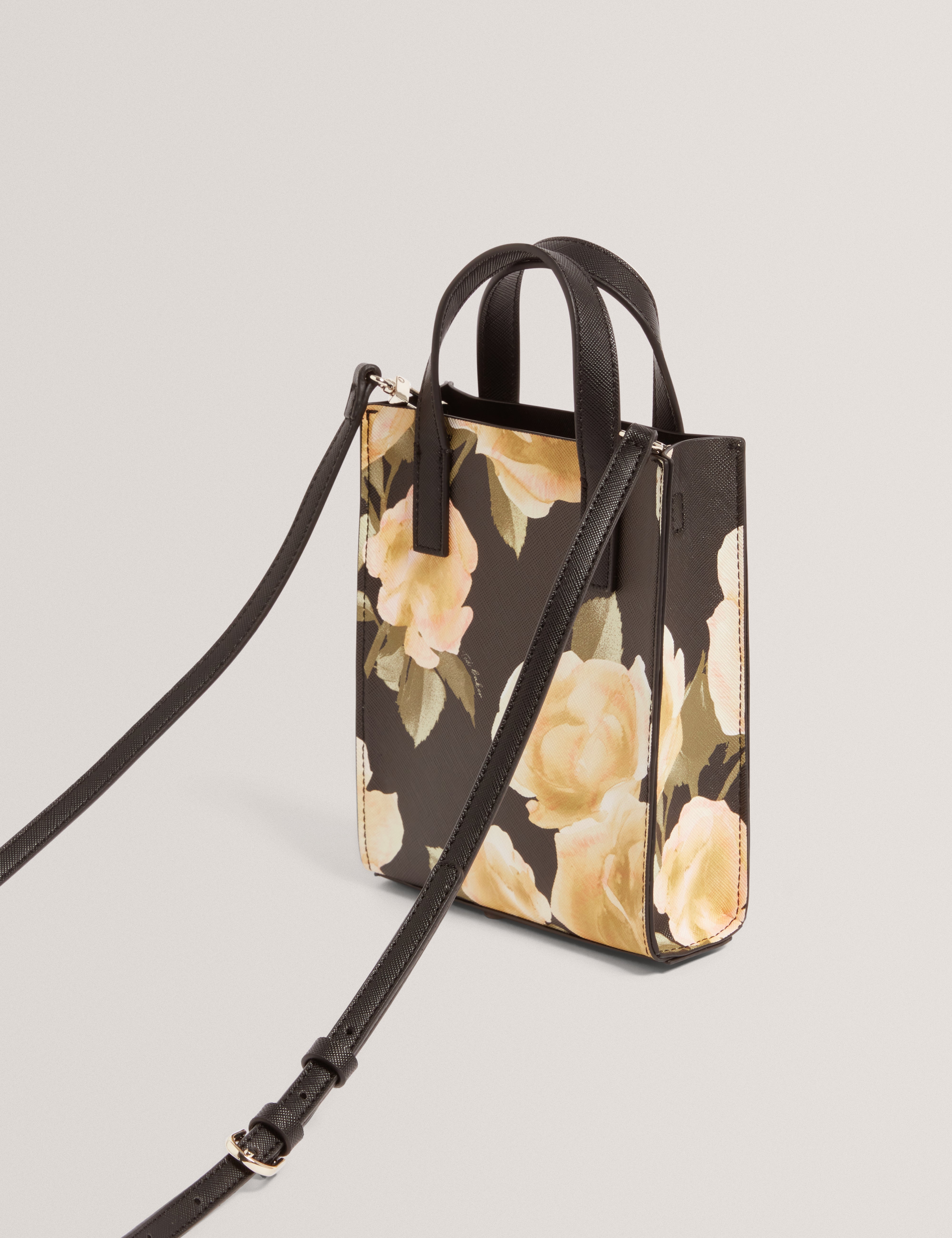 Tiacon Floral Print Mini Icon Bag Black