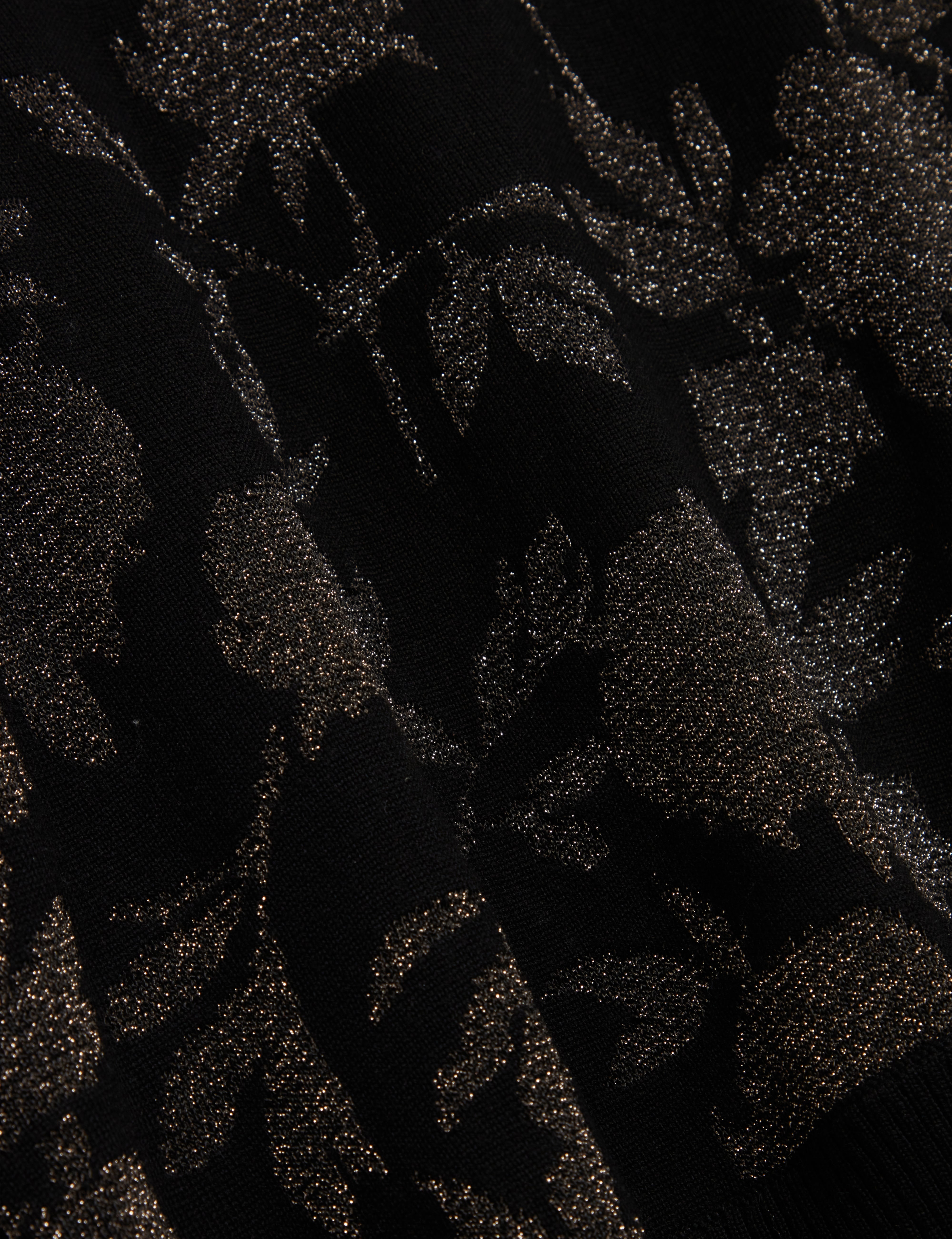 Hesila Cropped Jacquard Jumper Black