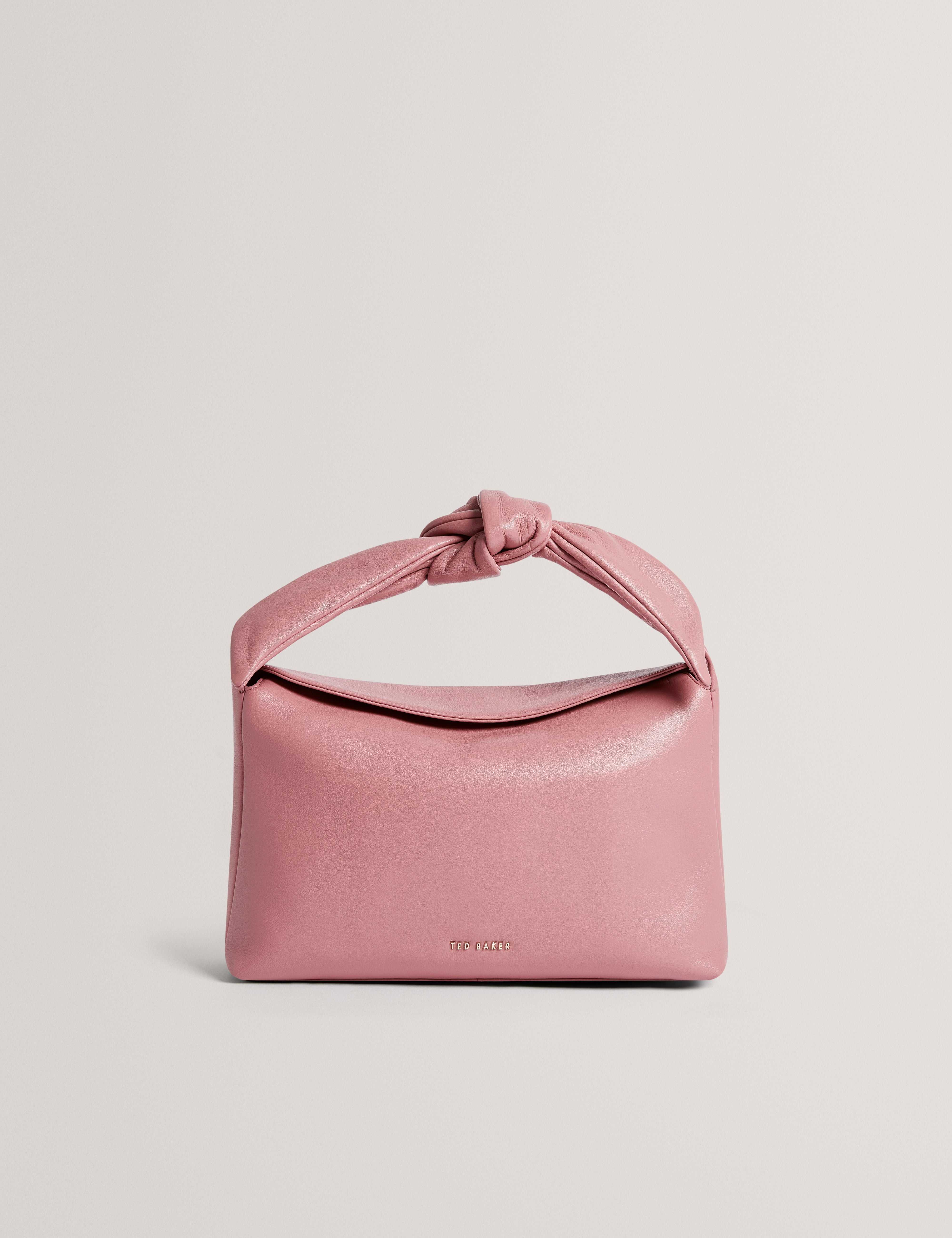 Nyaal Soft Knot Bow Leather Shoulder Bag Pl-Pink