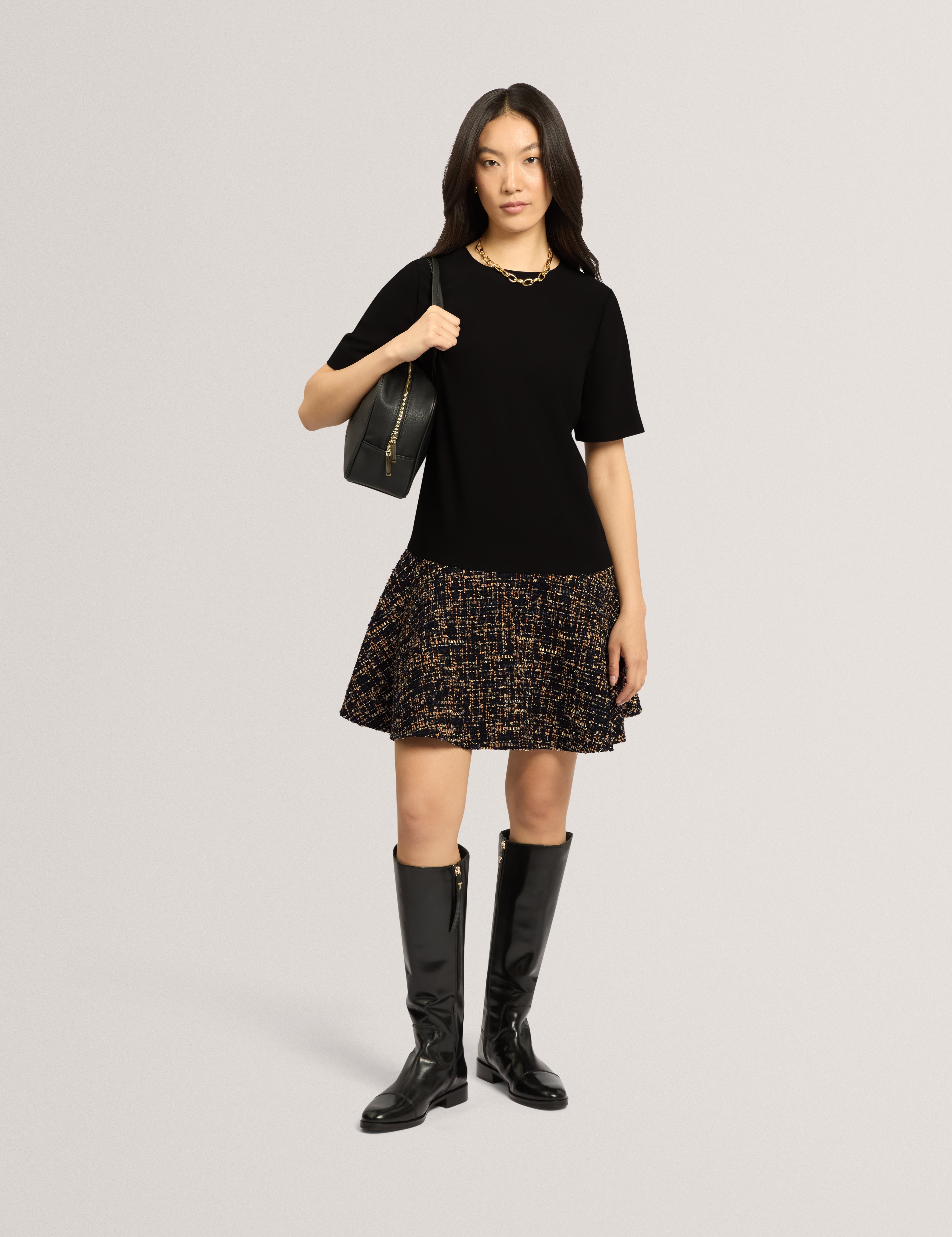 Ummid Mockable Short Sleeve Mini Dress Black