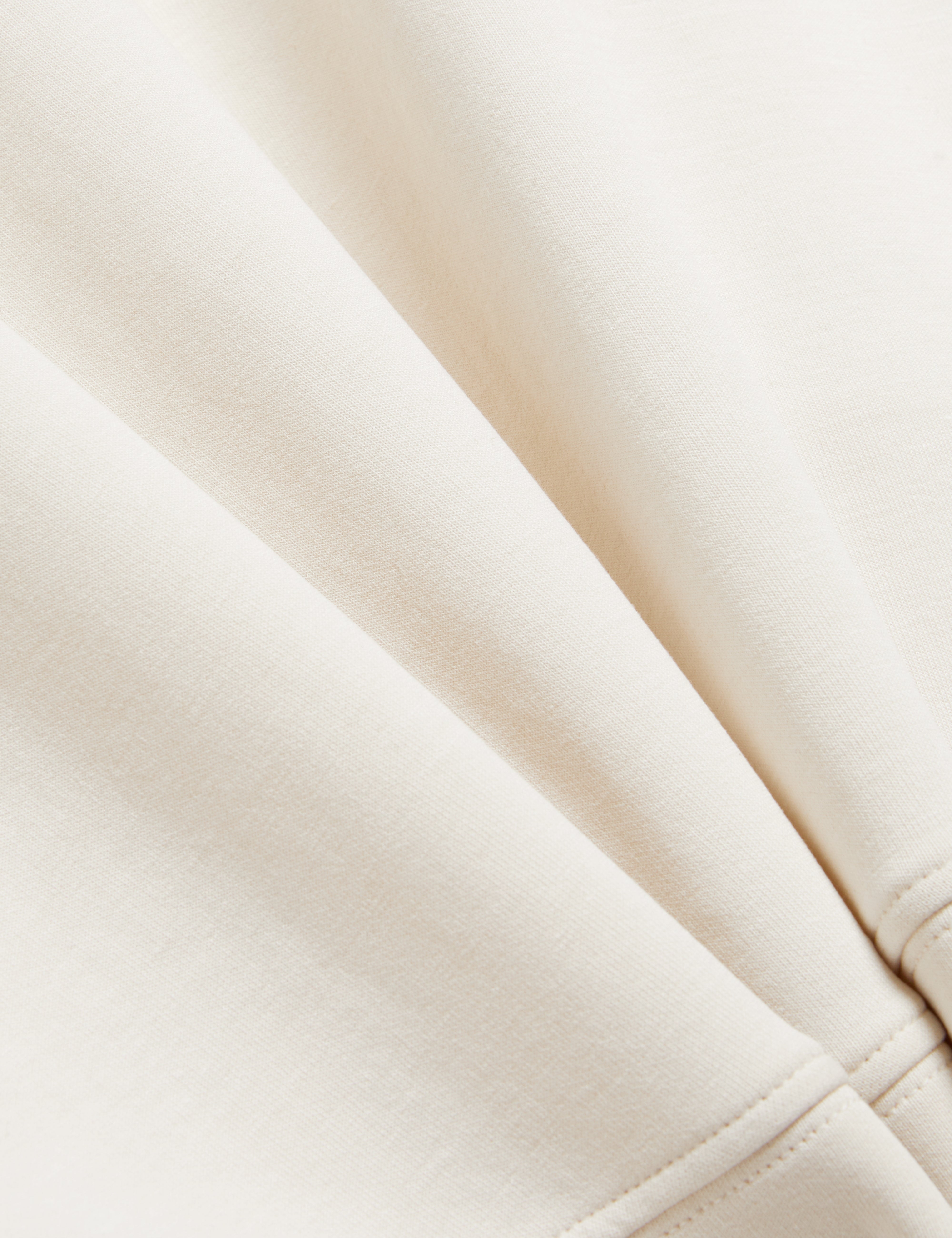 Arorha Zip Through Funnel Neck Sweat Top Ivory