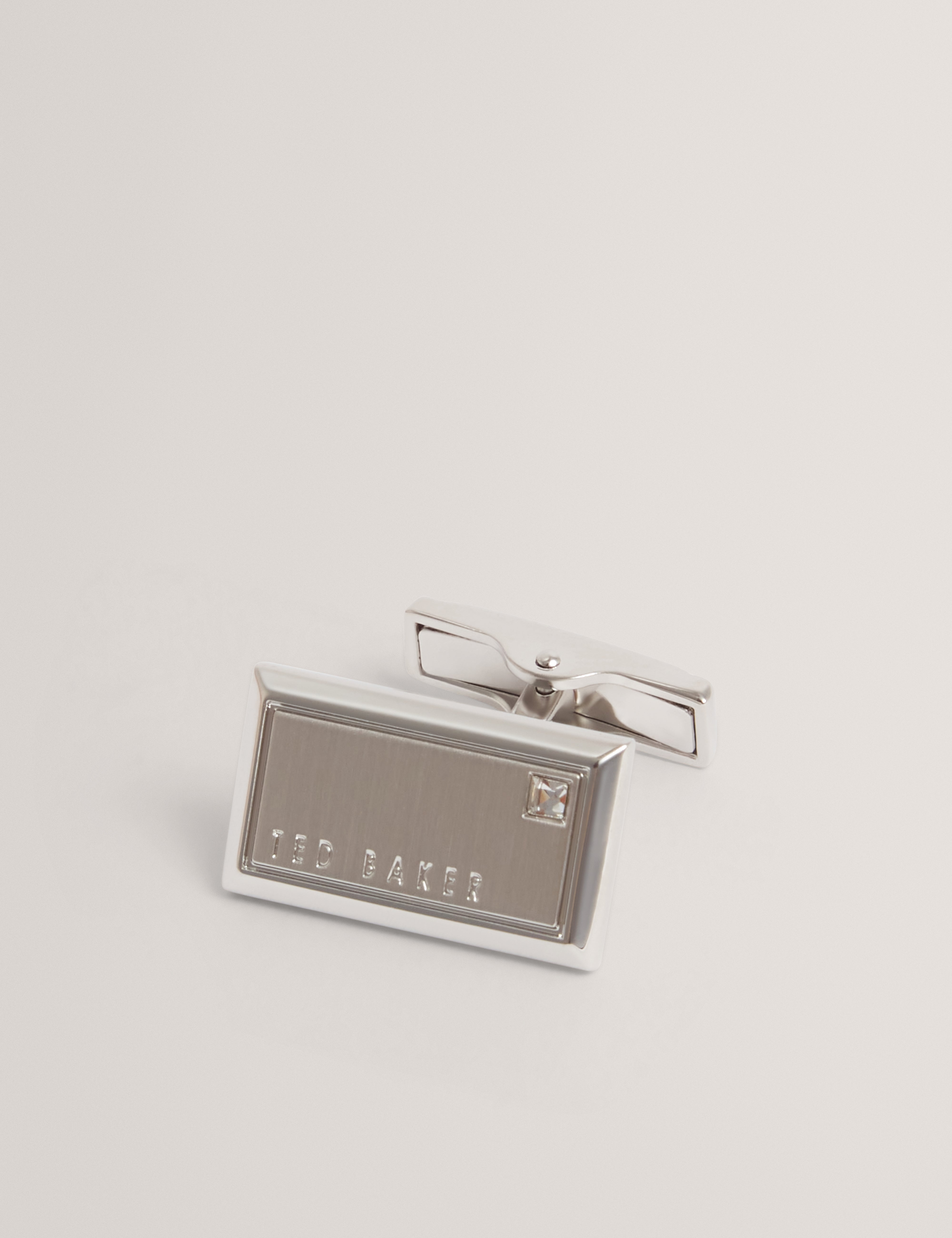 Cuffli Crystal Detail Cufflink Silver