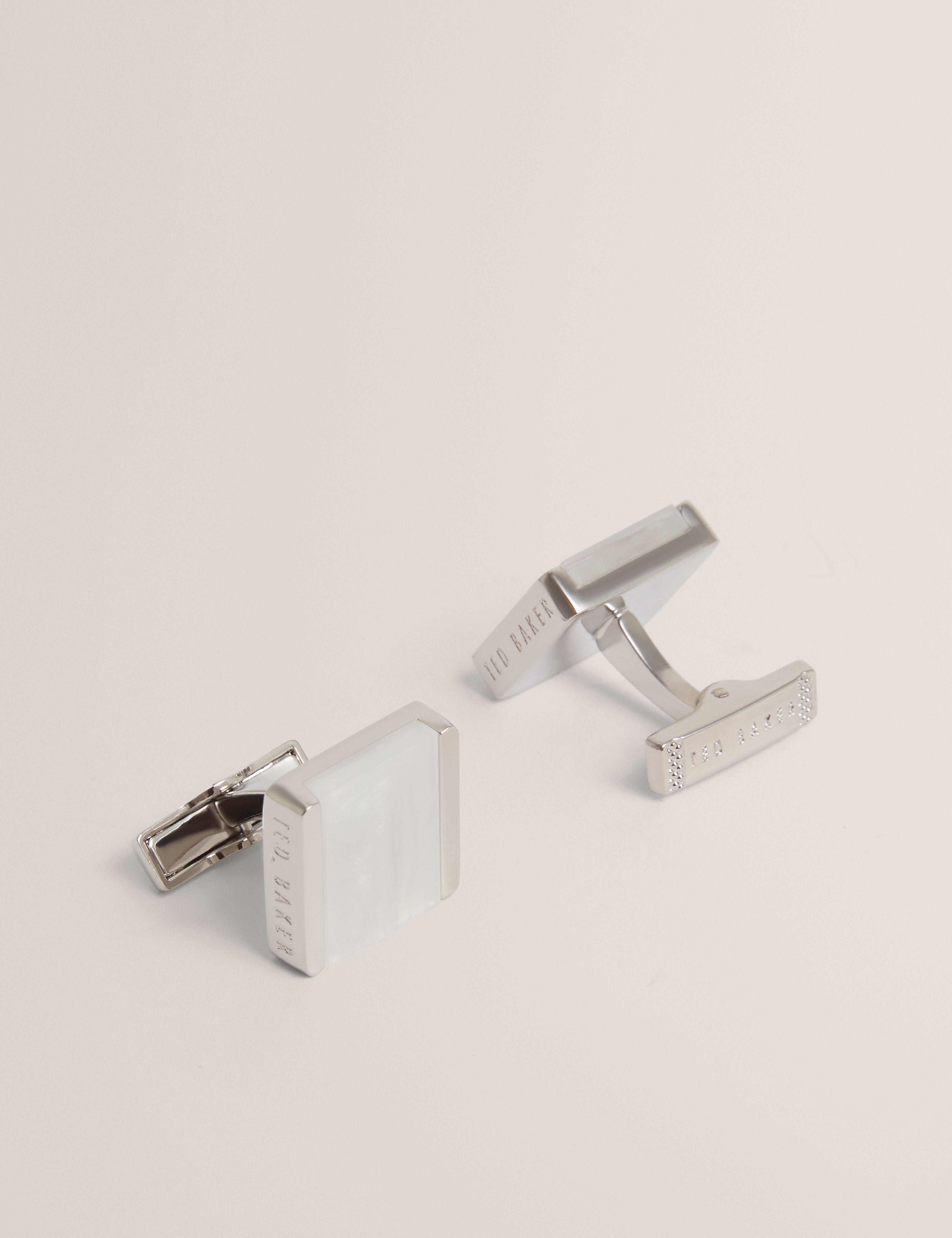 Cuflink Stone Detail Cufflink Silver