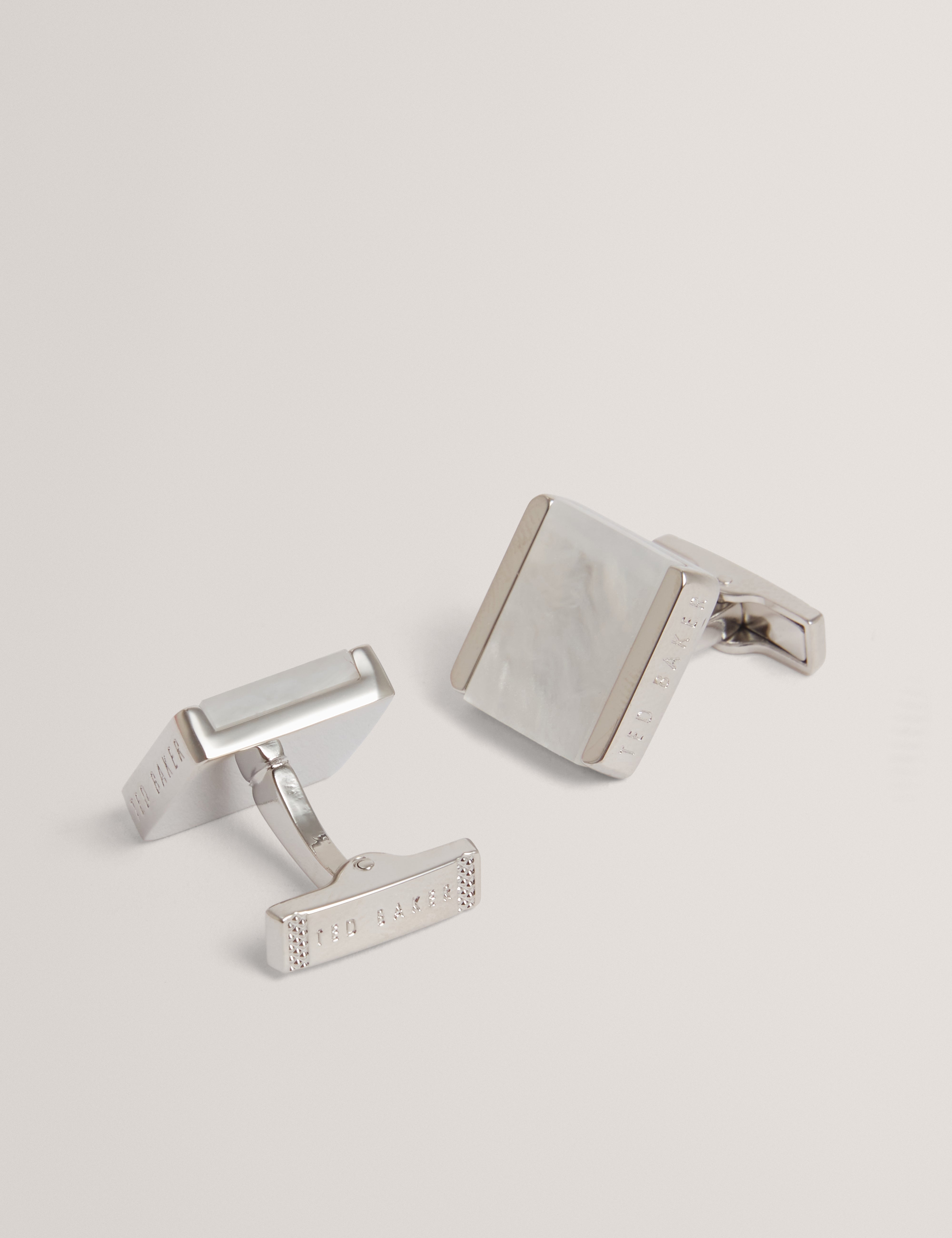 Cuflink Stone Detail Cufflink Silver