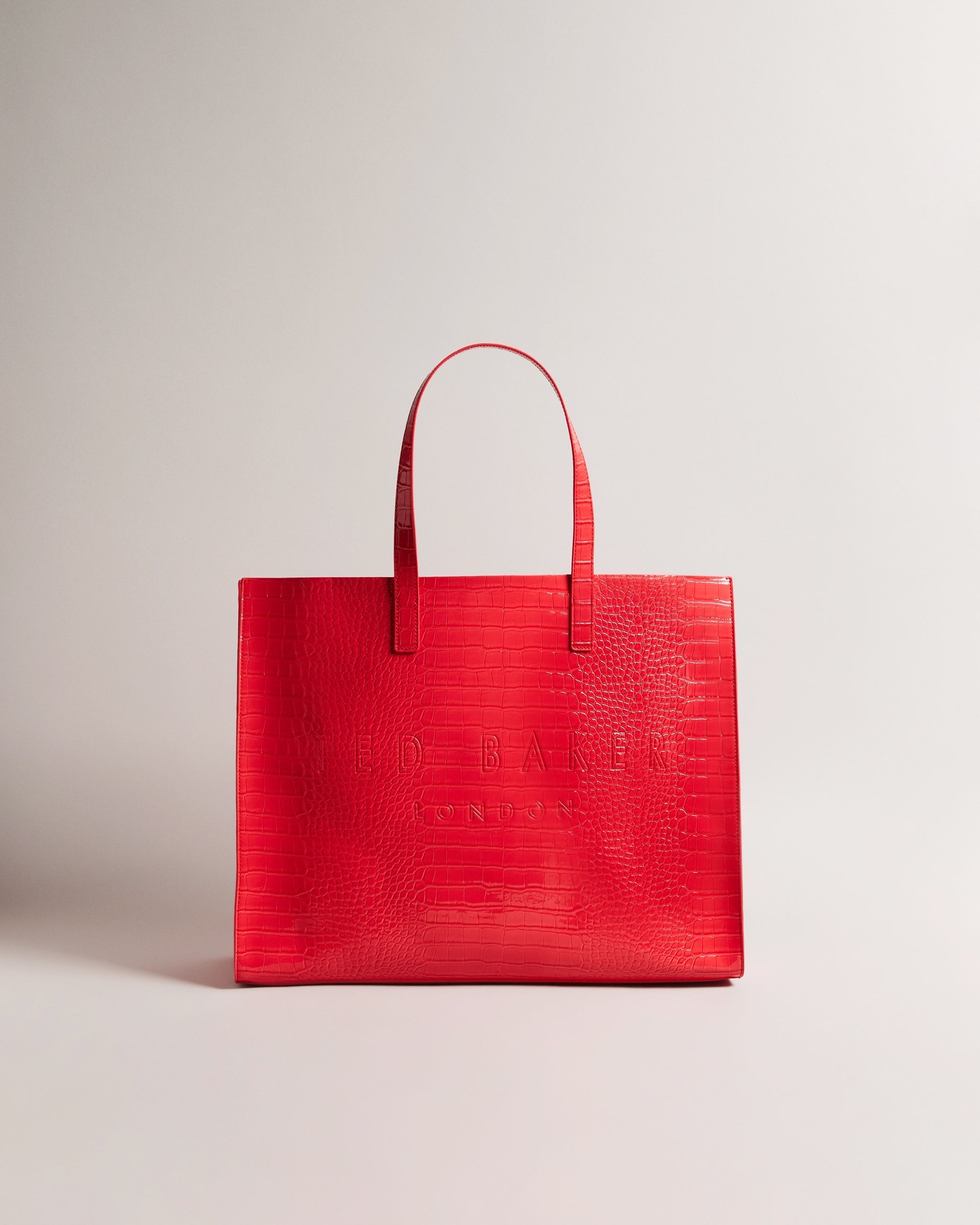 Allicon Croc Effect Extra Large Icon Bag Coral