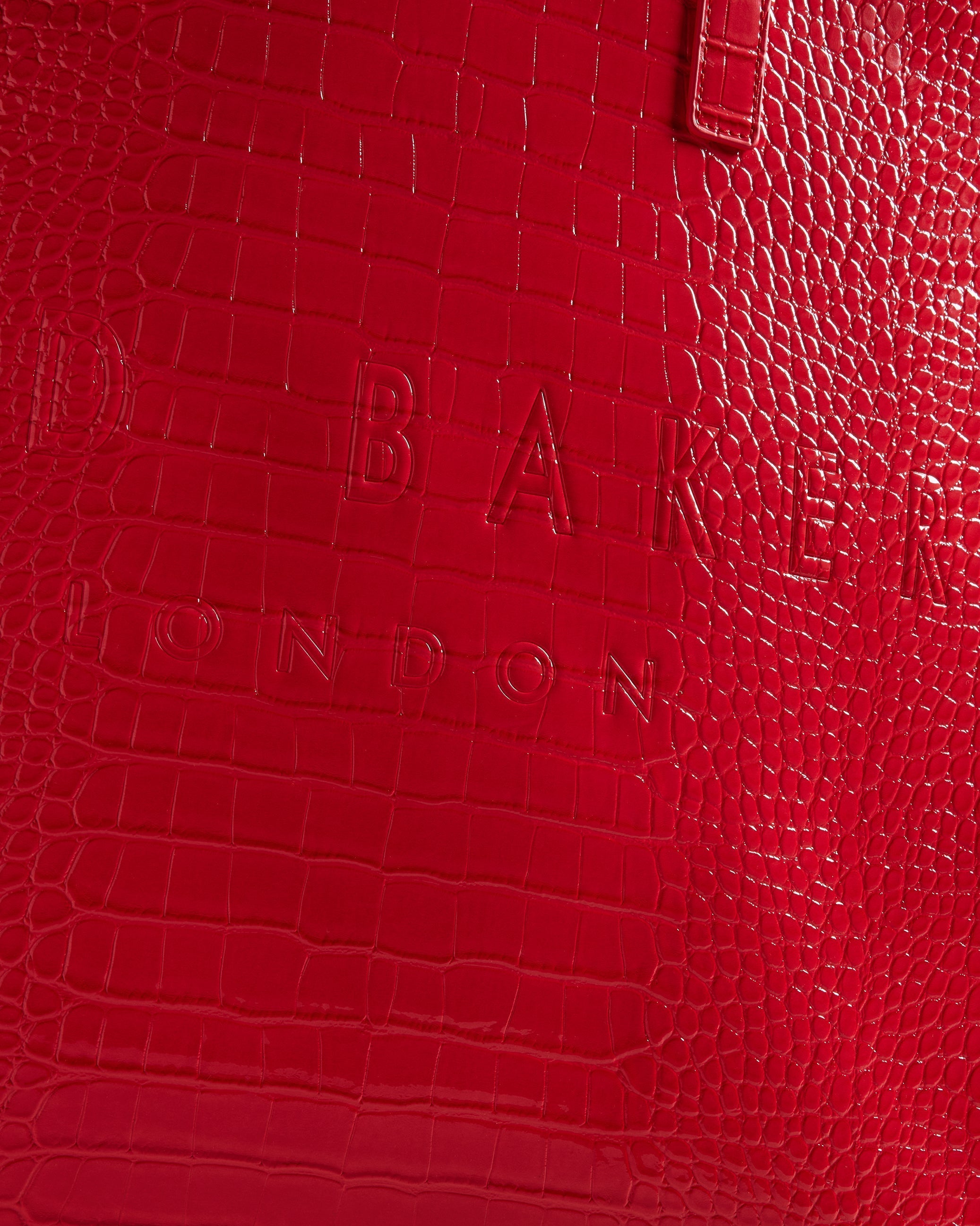 Allicon Croc Effect Extra Large Icon Bag Coral