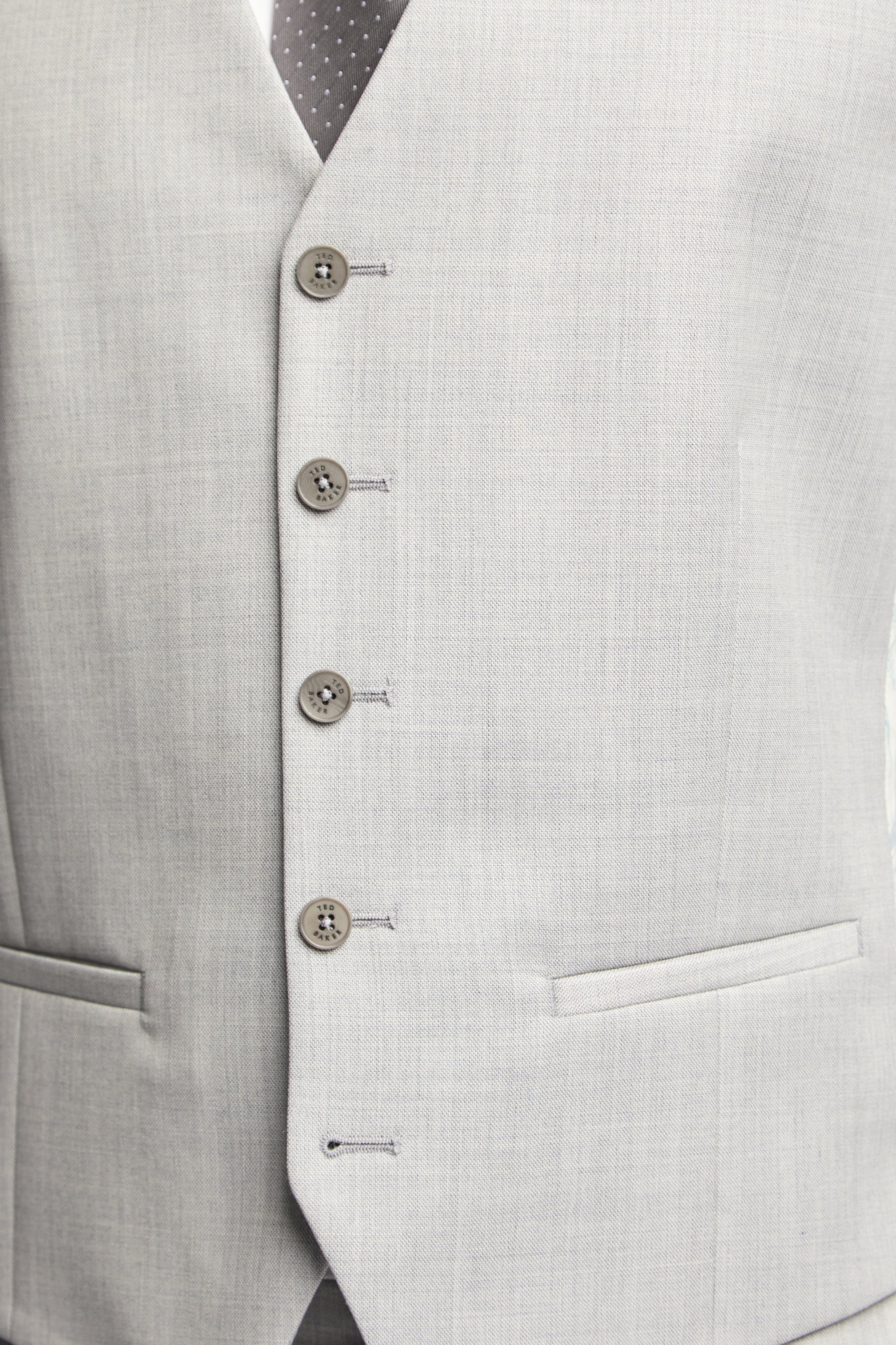 Light Grey Sharkskin Waistcoat Lt-Grey