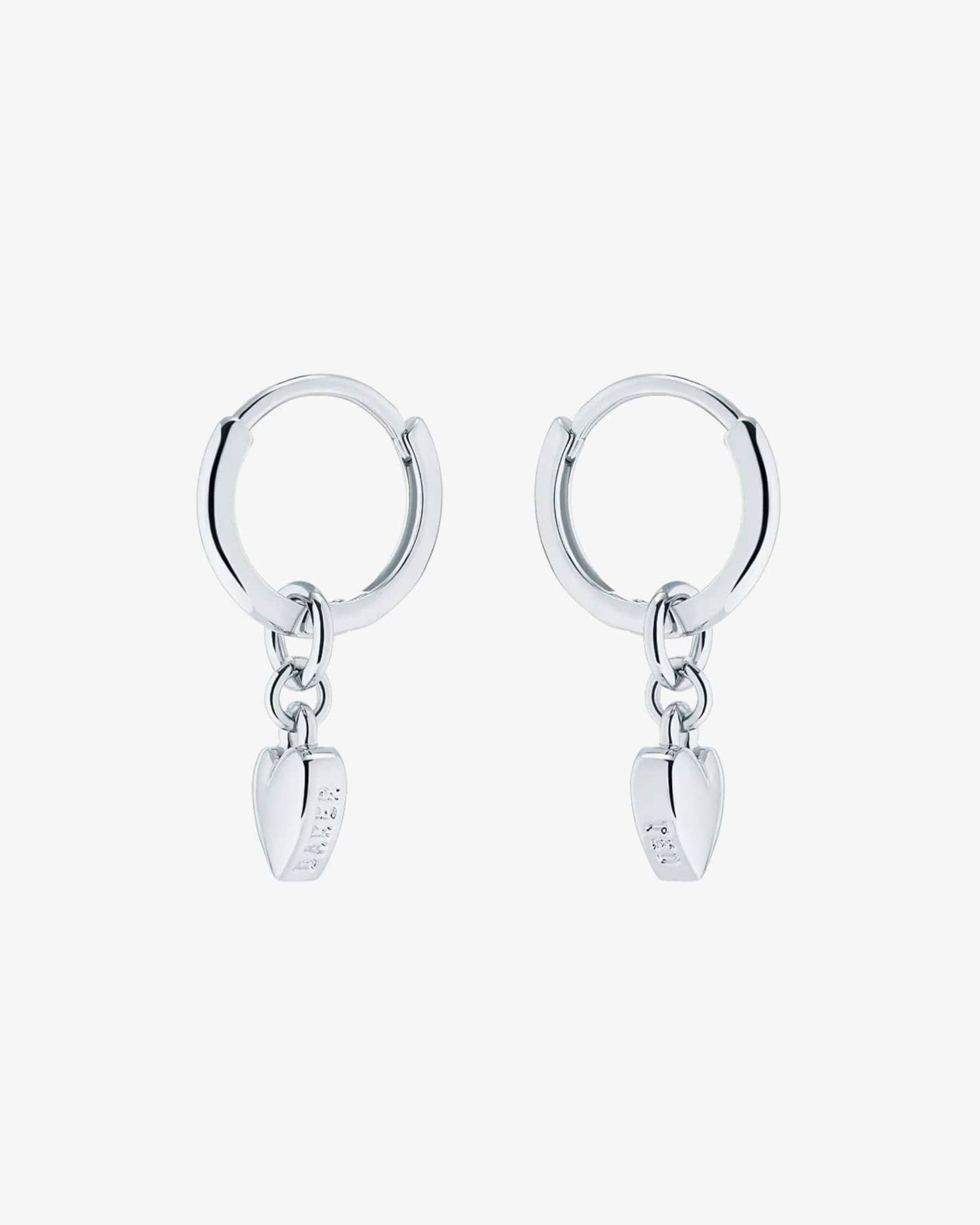 Harrye Tiny Heart Huggie Earring Silver