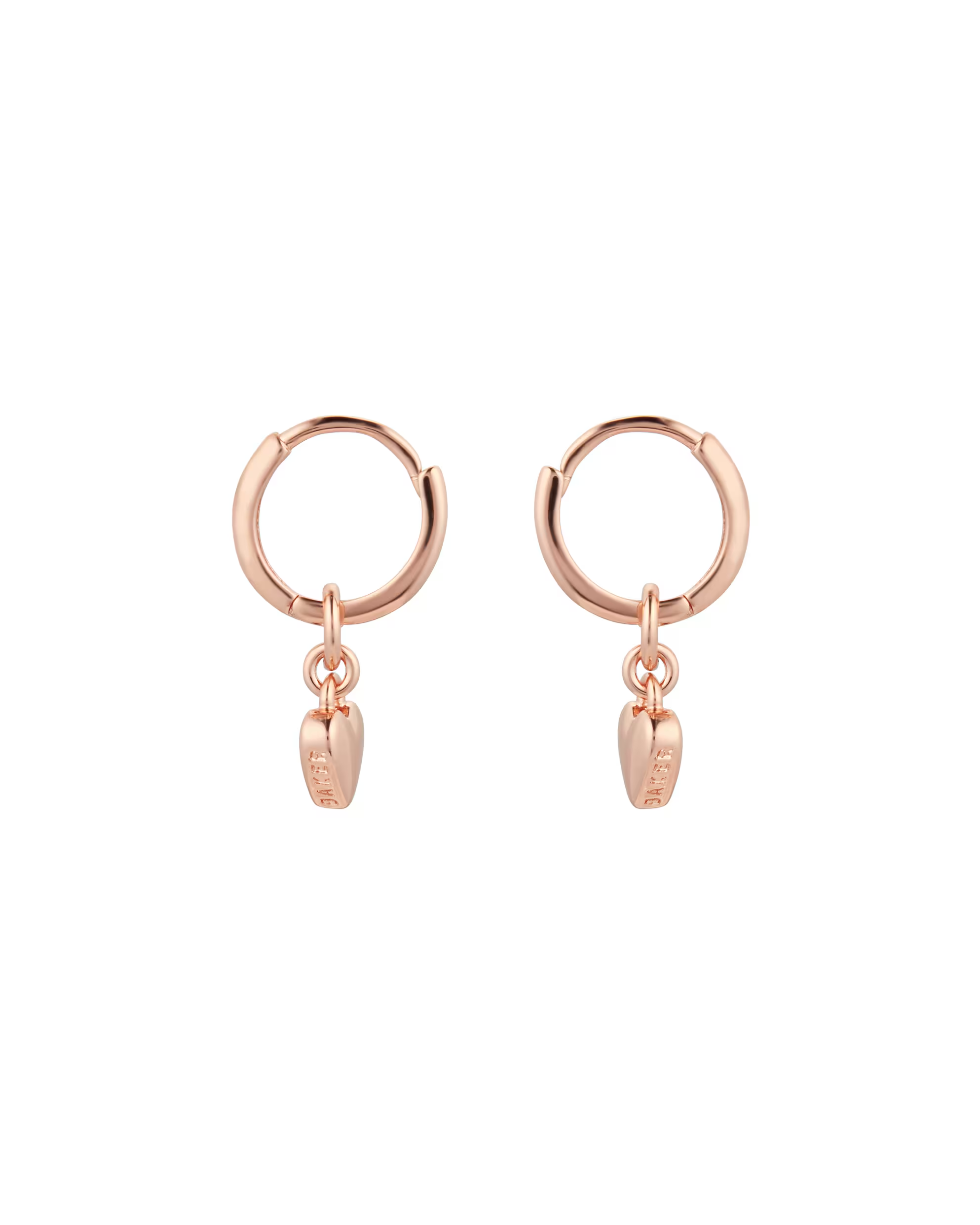 Harrye Tiny Heart Huggie Earring Rose Gold