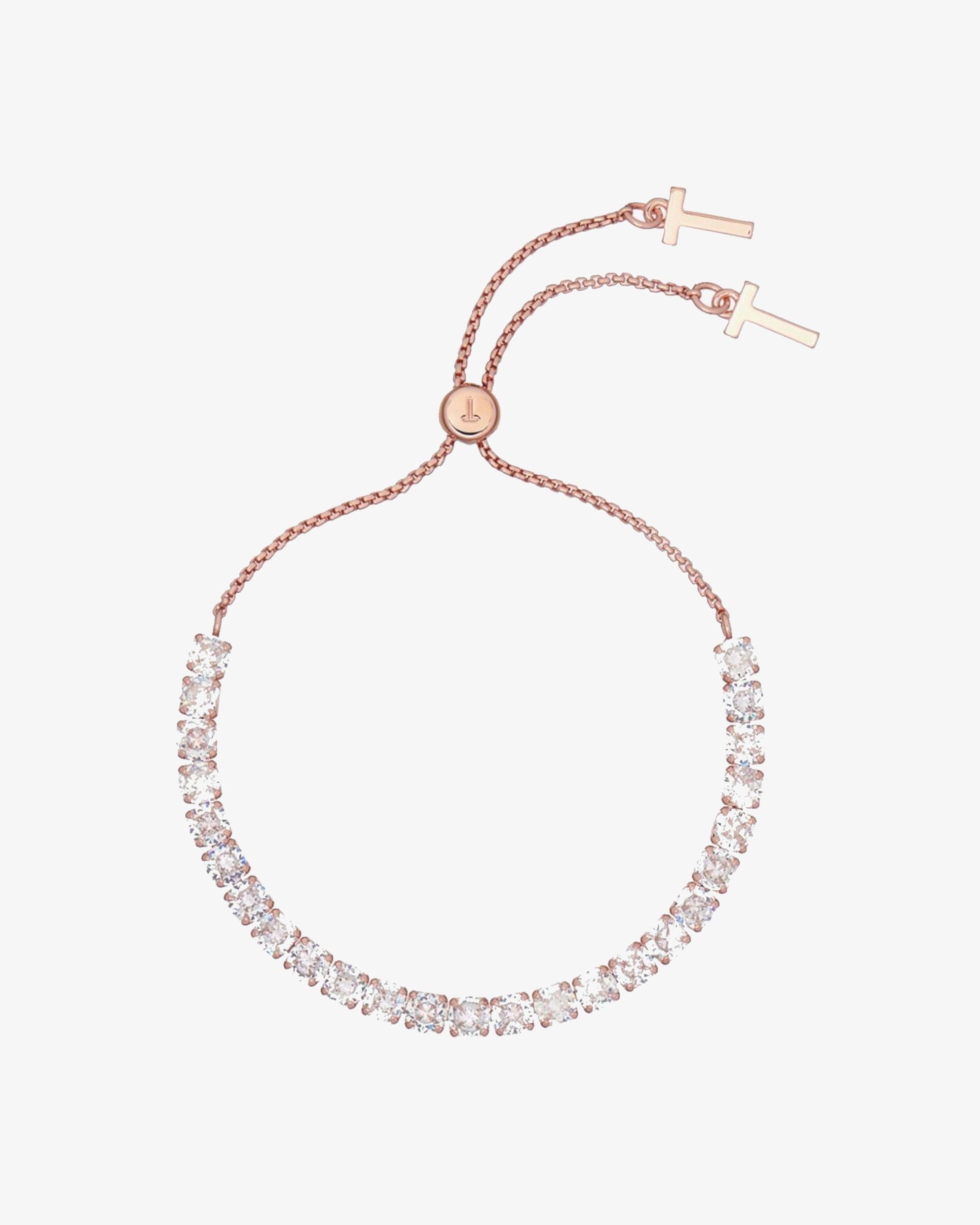 Melrah Icon Crystal Slider Bracelet TBJ2968-24-02 Rose Gold