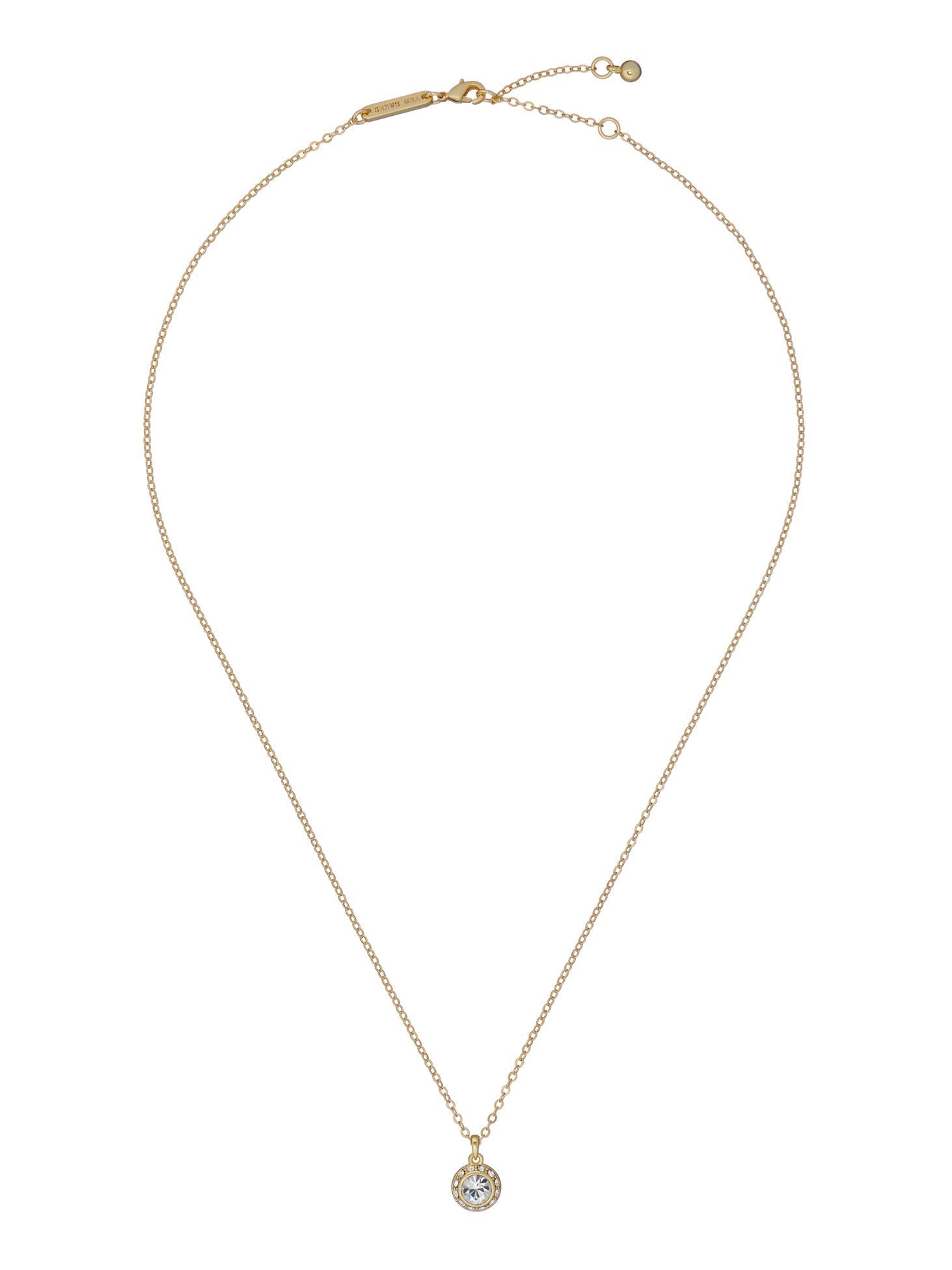 Soltell Solitaire Sparkle Crystal Pendant Gold