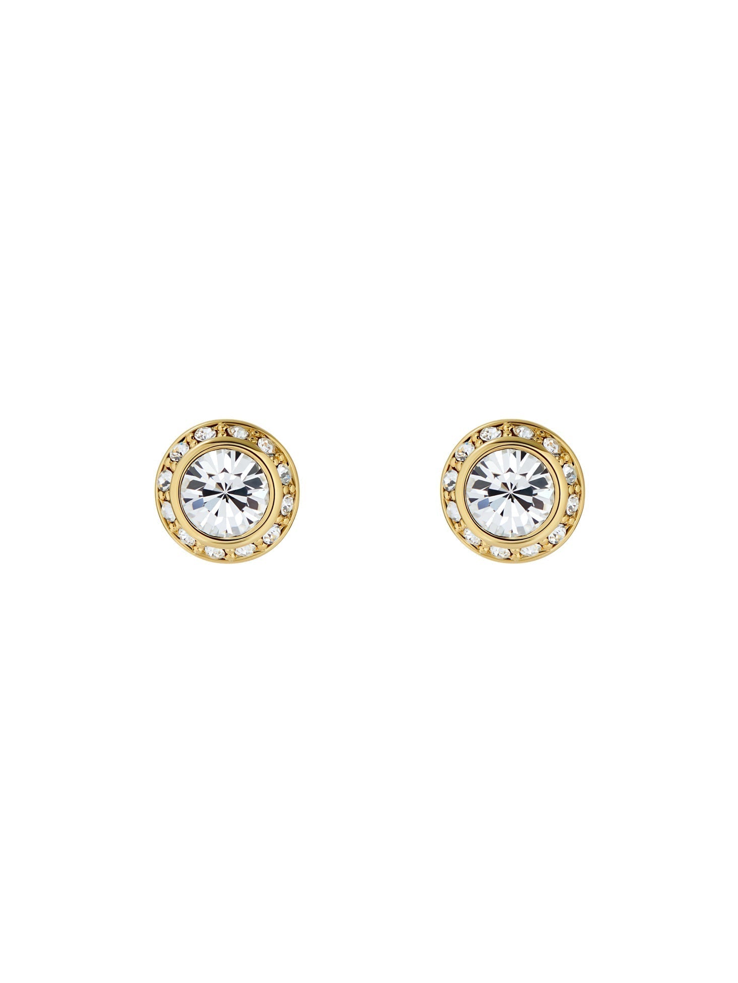 Soletia Solitaire Sparkle Crystal Stud Gold
