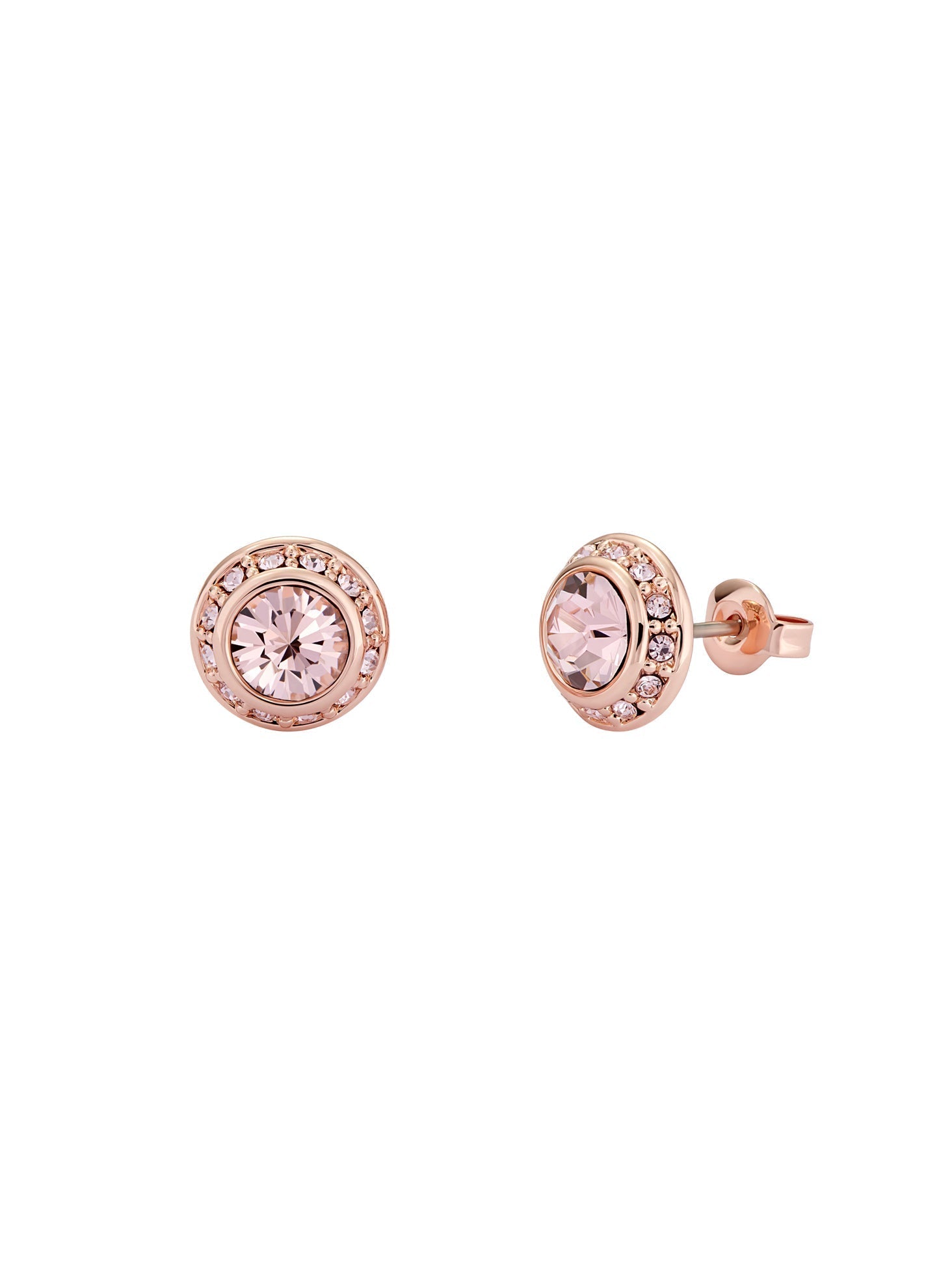 Soletia Solitaire Sparkle Crystal Stud Rosegd