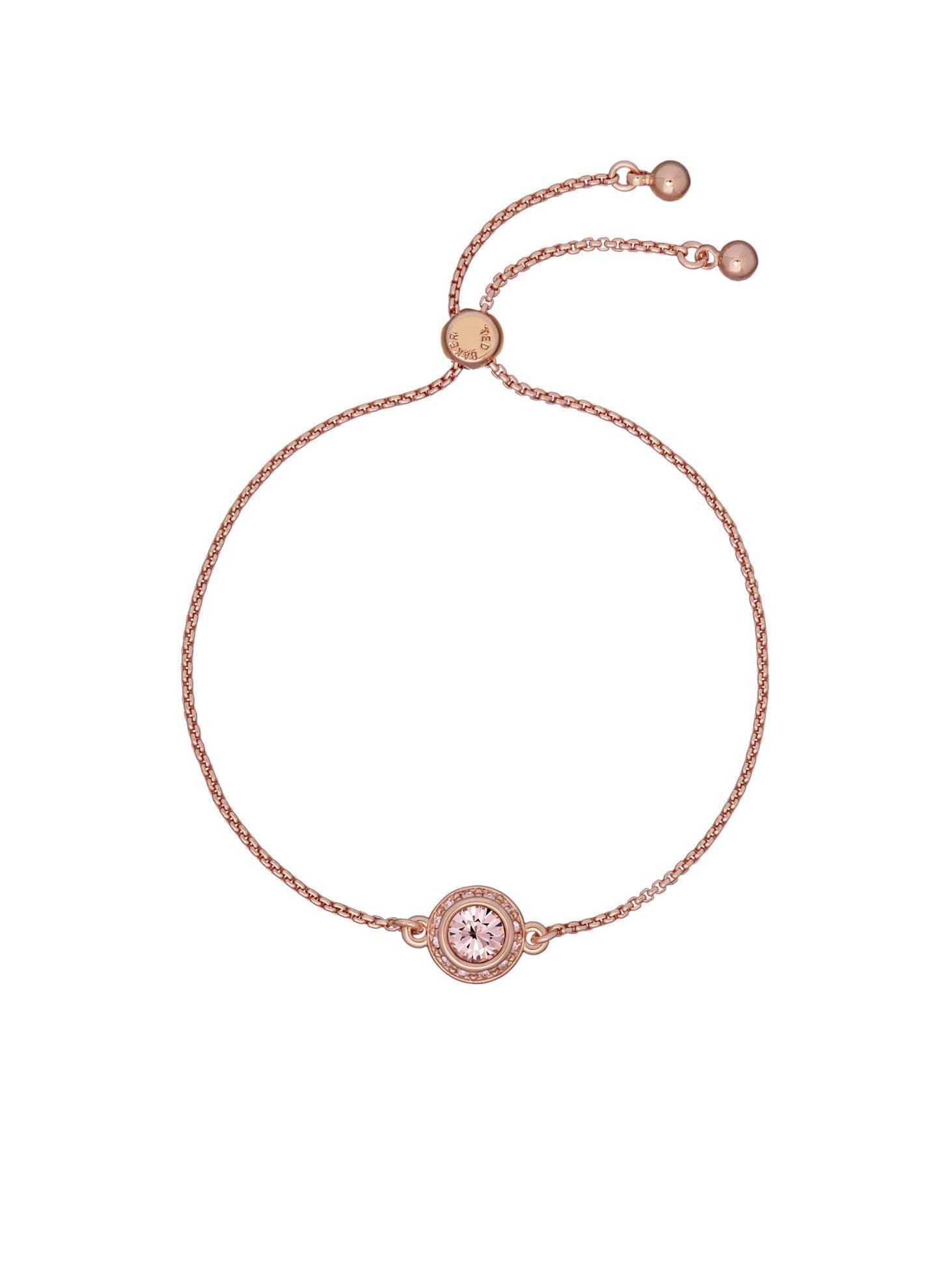 Soleta Solitaire Sparkle Crystal Adjust Rosegd