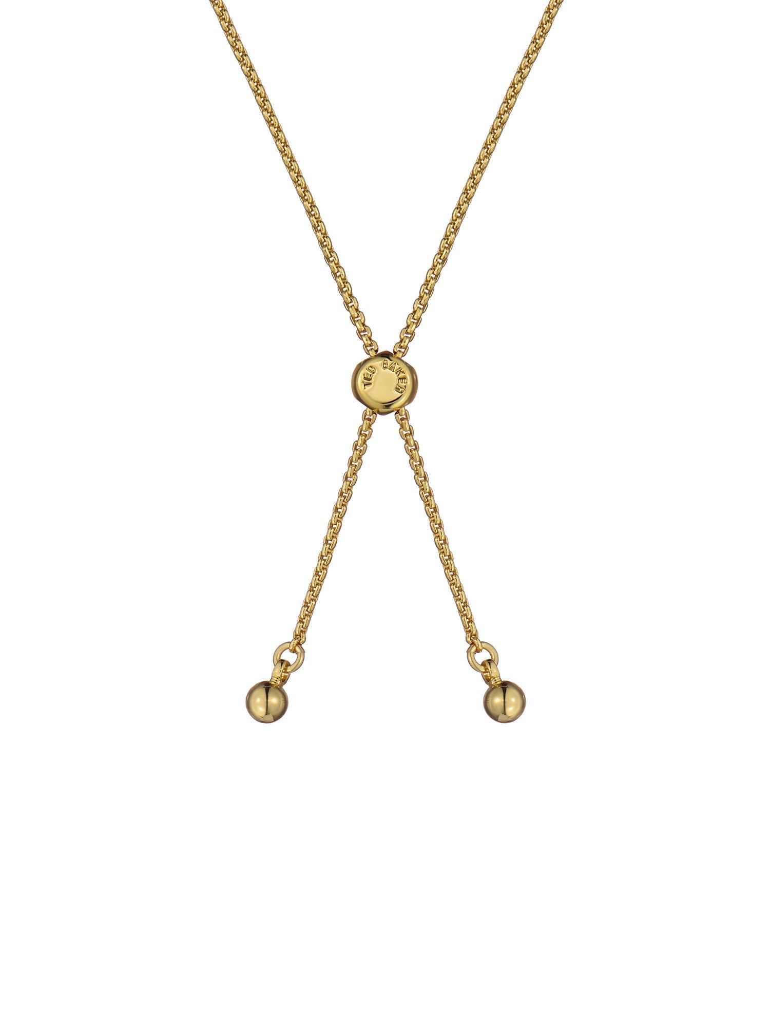 Monelle Black Monogram Button Adjustable Bracelet Gold
