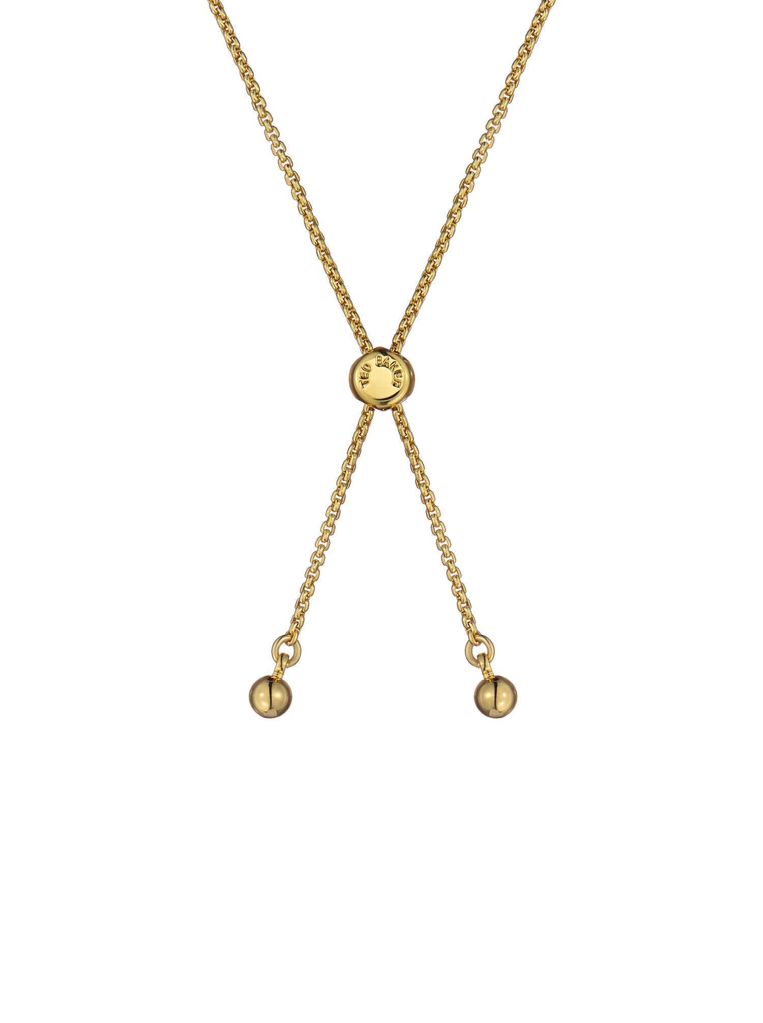 Cherla Crystal Button Adjustable Bracelet Gold