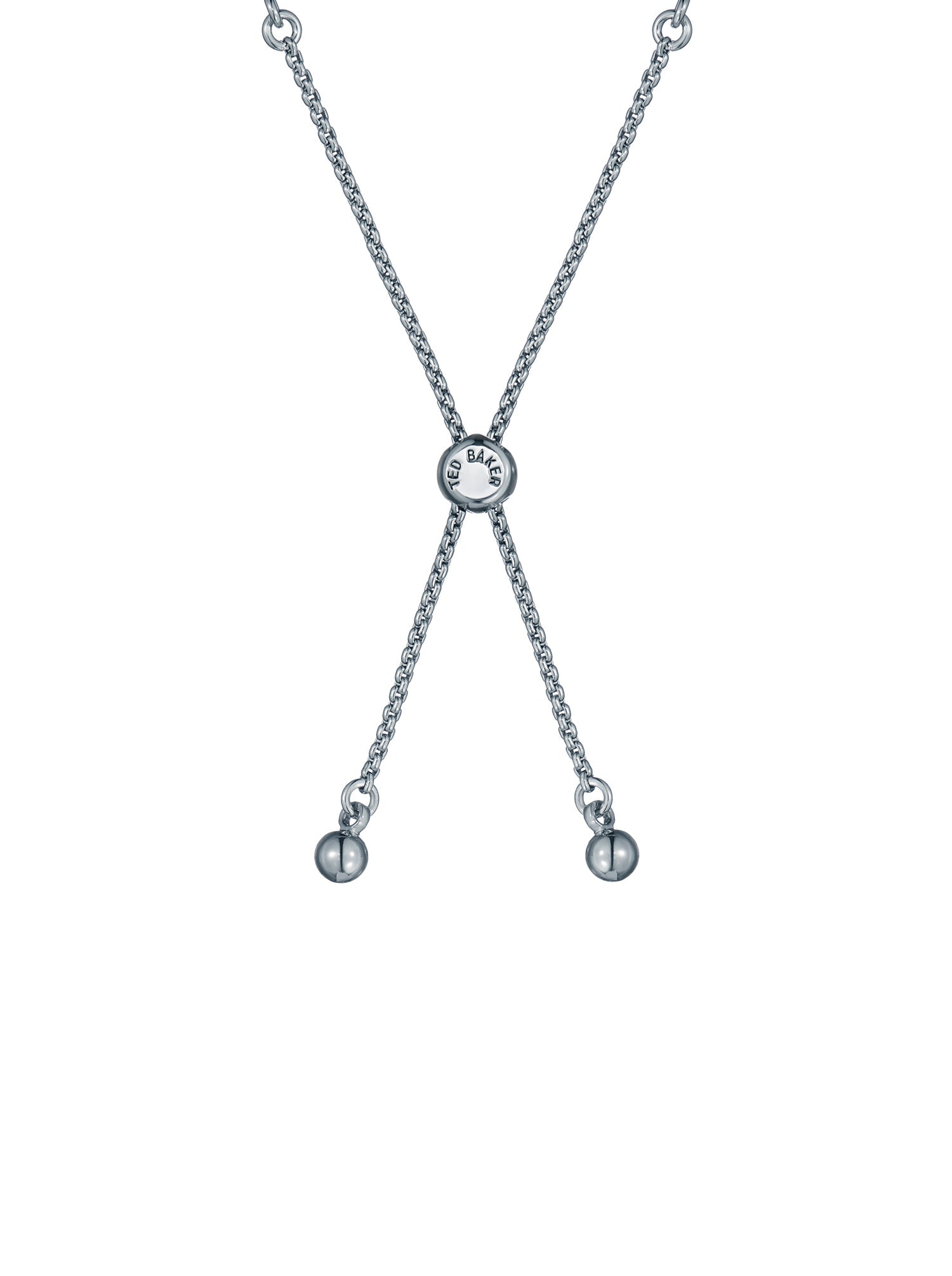 Isela Crystal Baguette Slinky Adjustable Silver