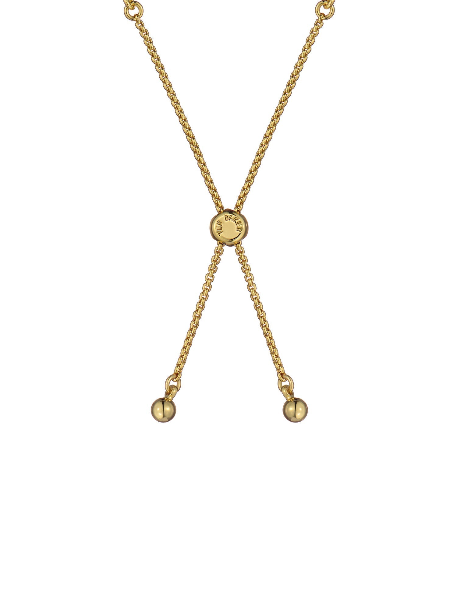 Isela Pink Crystal Baguette Slinky Adjustable Gold