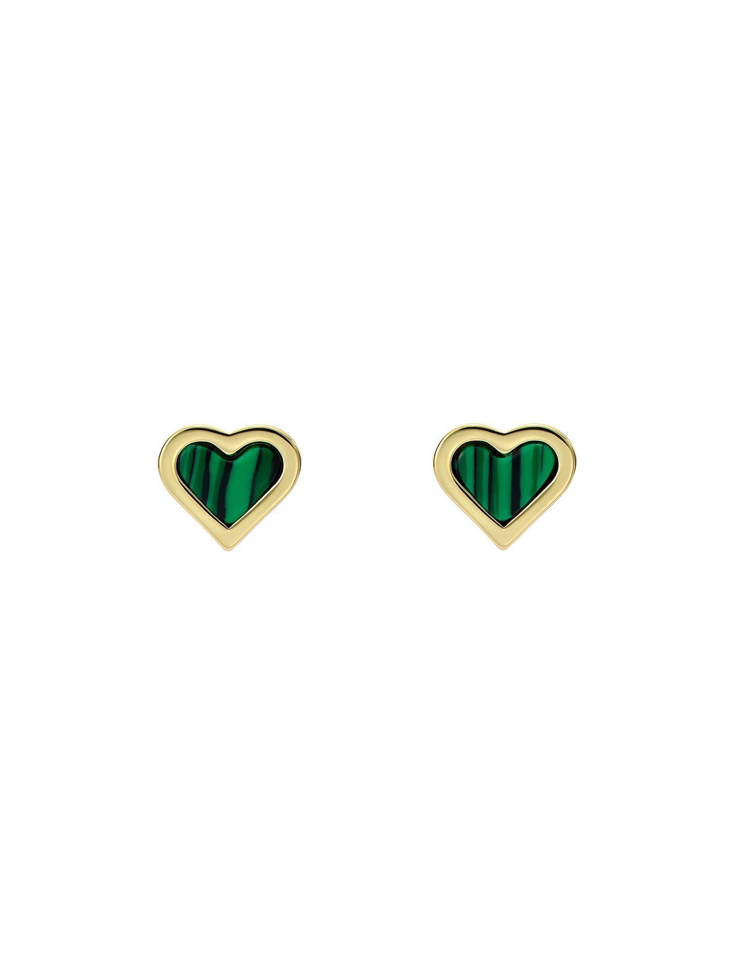 Morlia Heart Stud Earrings Gold
