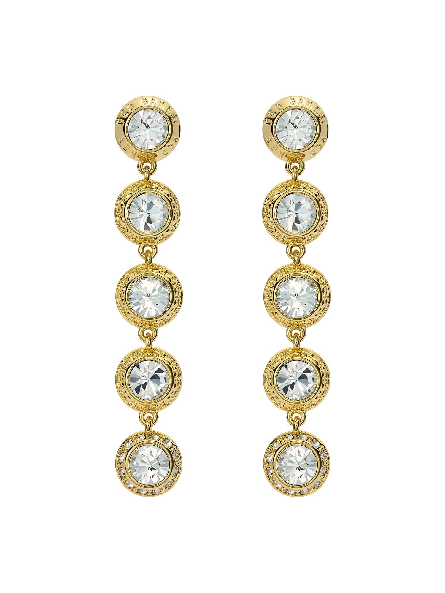 Sorella Solitaire Sparkle Crystal Long Gold