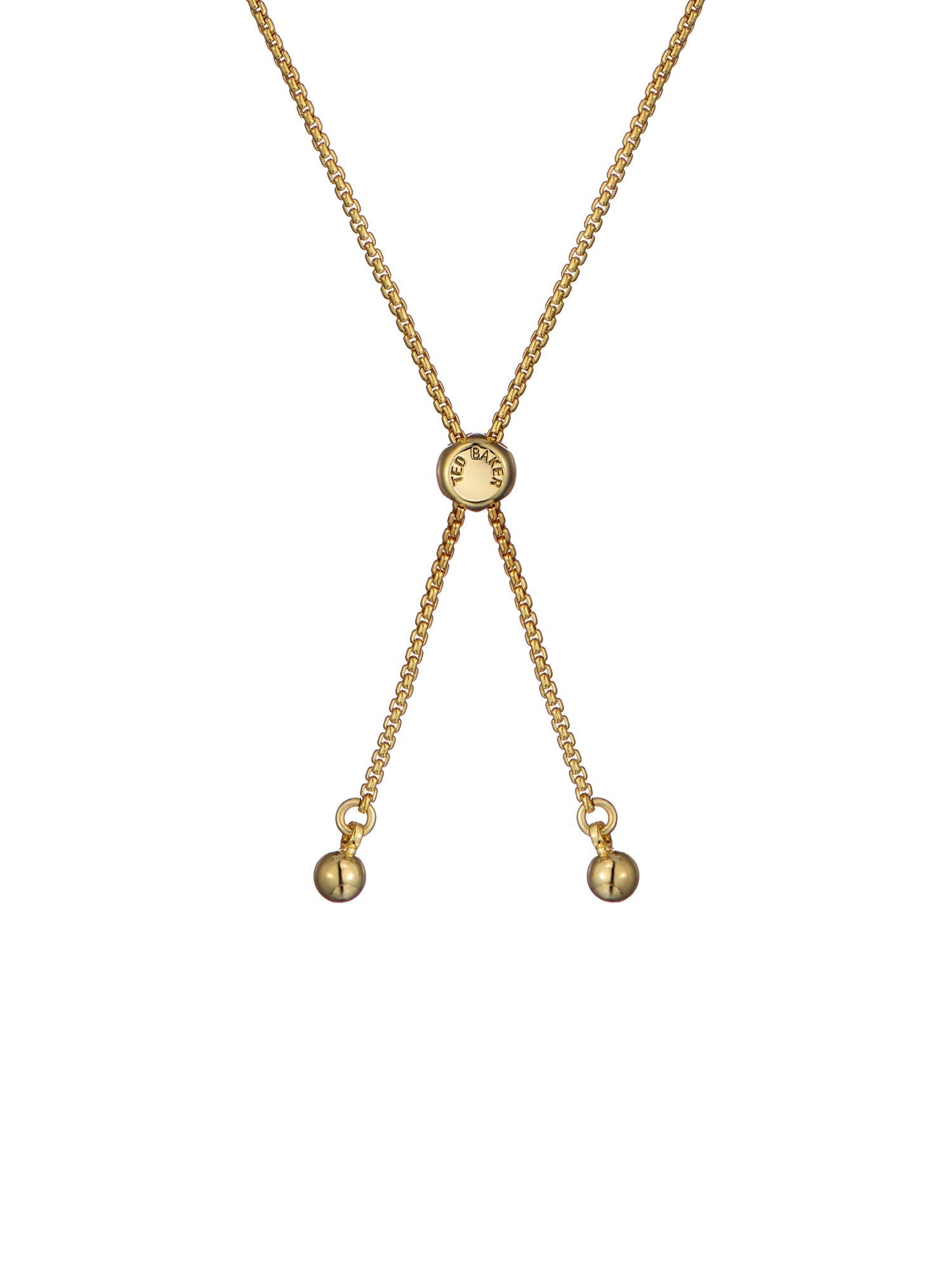 Amorita Crystal Halo Heart Adjustable Bracelet Gold