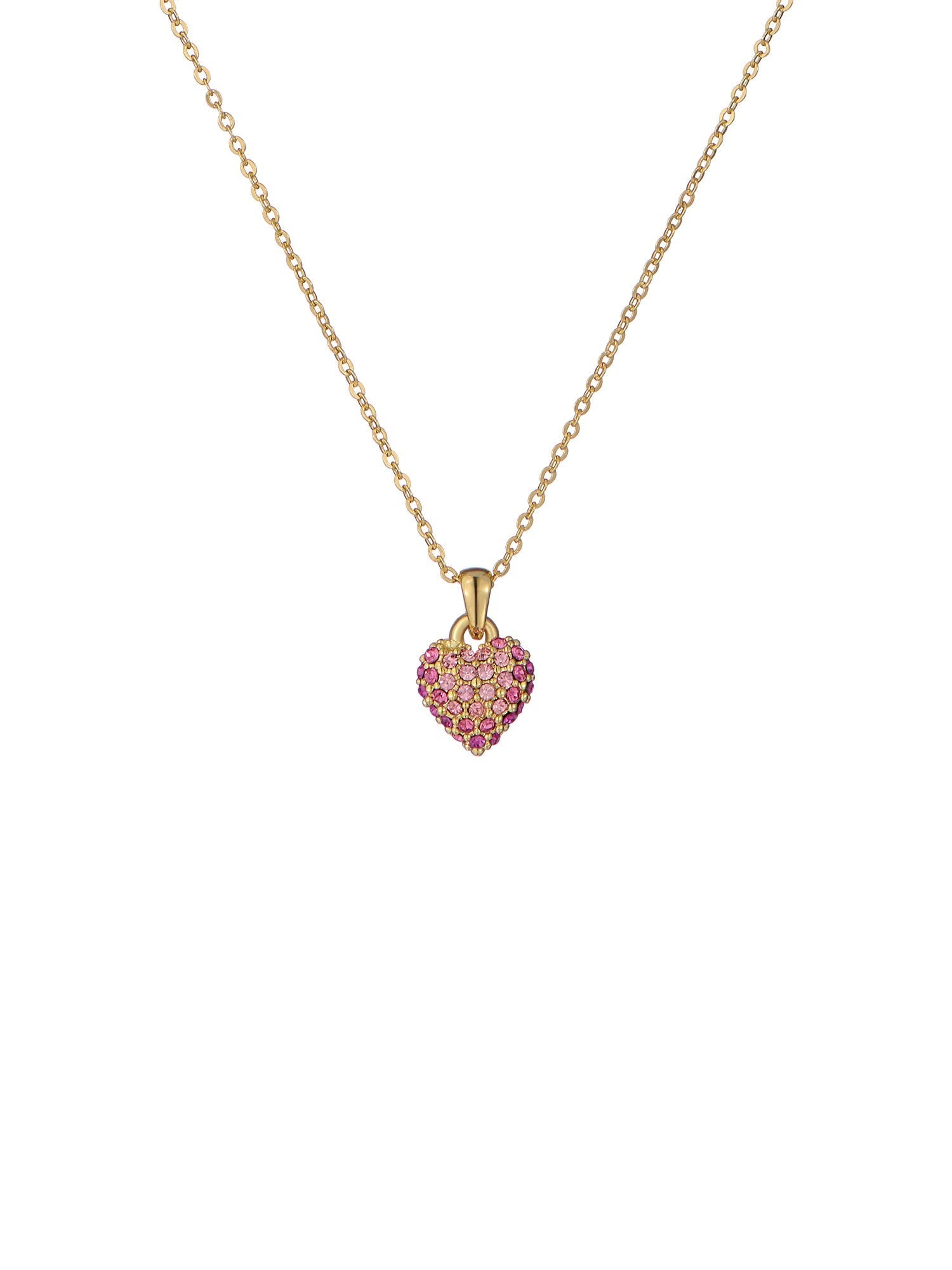 Adorina Crystal Sweetheart Pendant Neck Gold