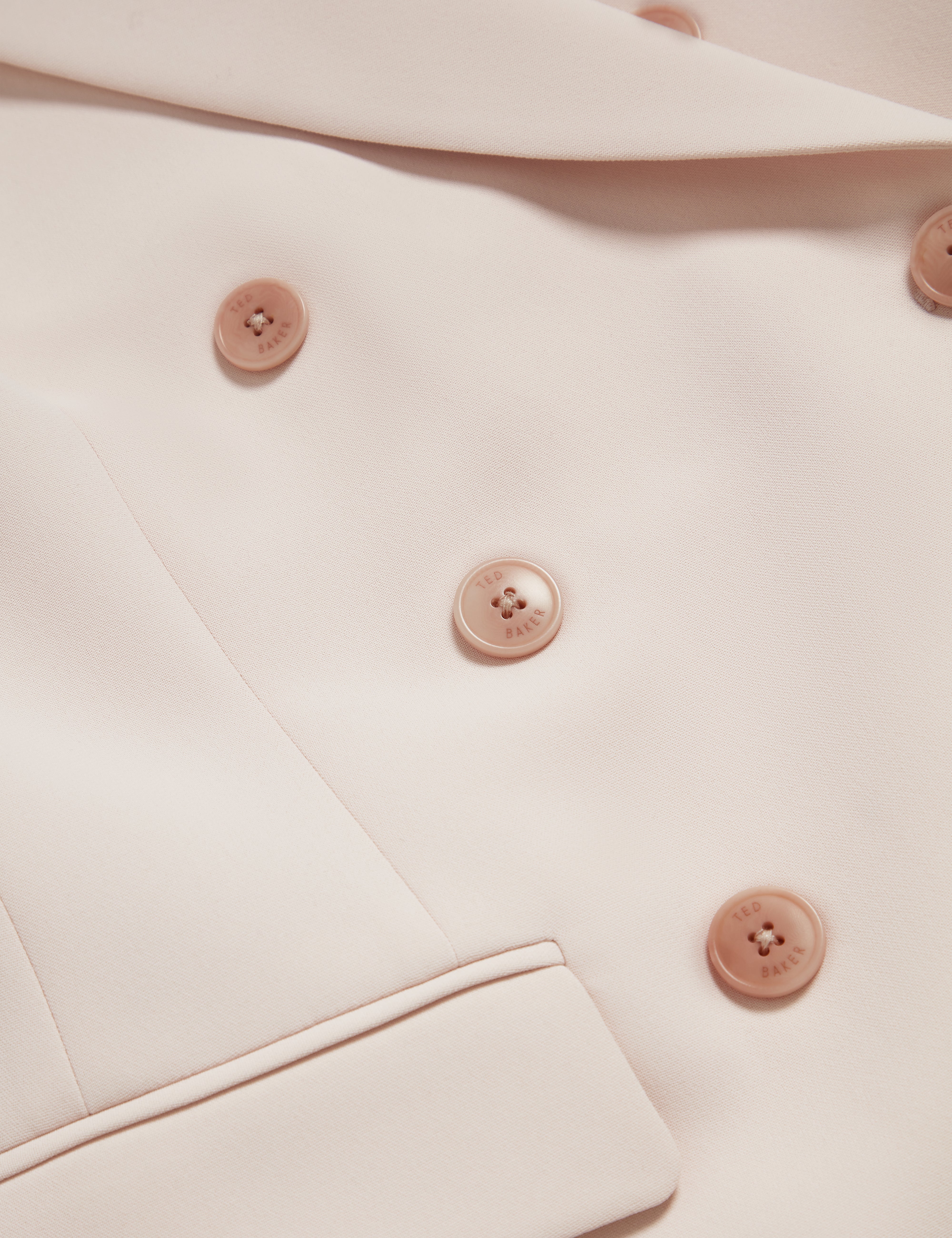 Traga Tailored Double Breasted Blazer Pl-Pink