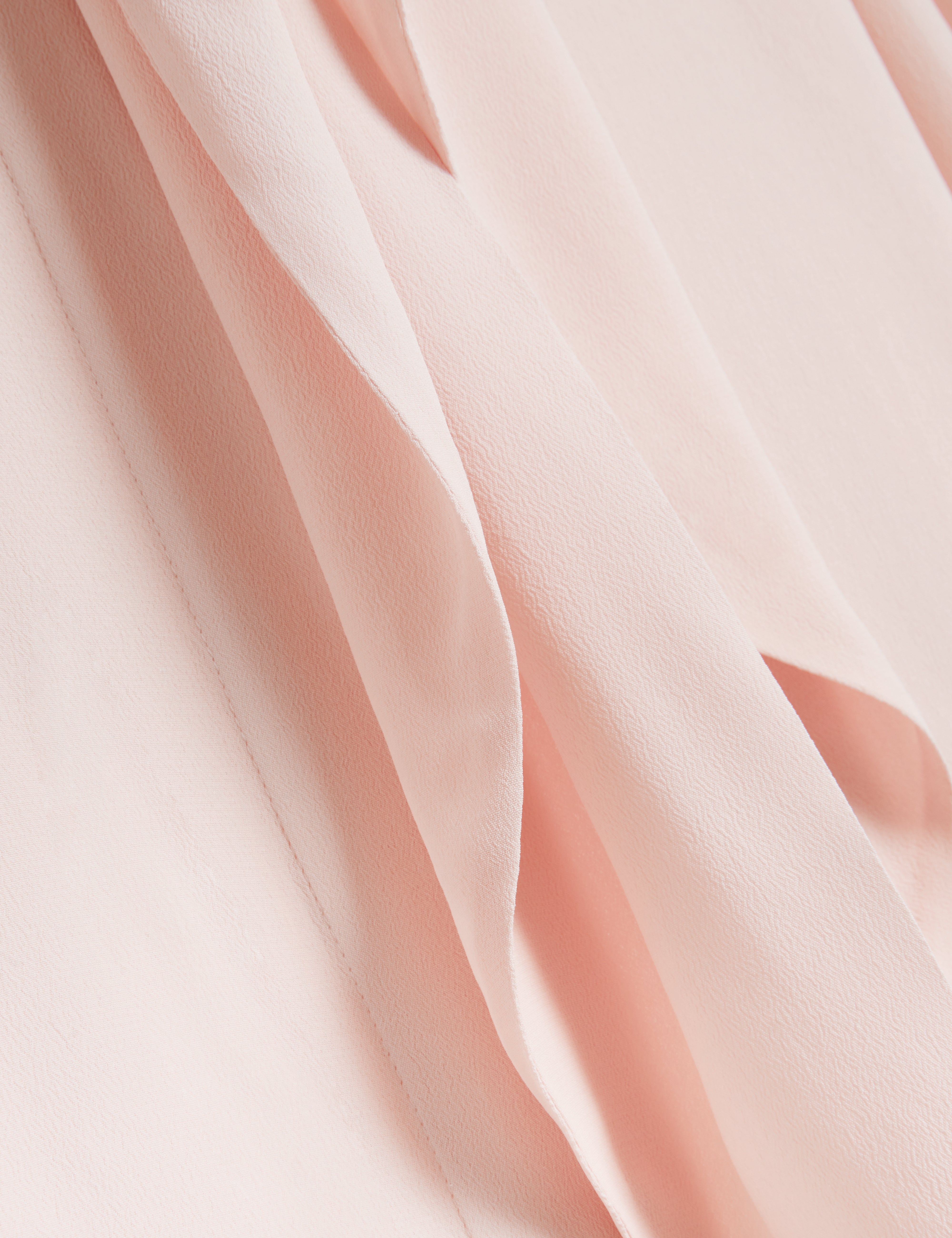 Zakiia Scarf Detail Long Sleeve Blouse Pl-Pink
