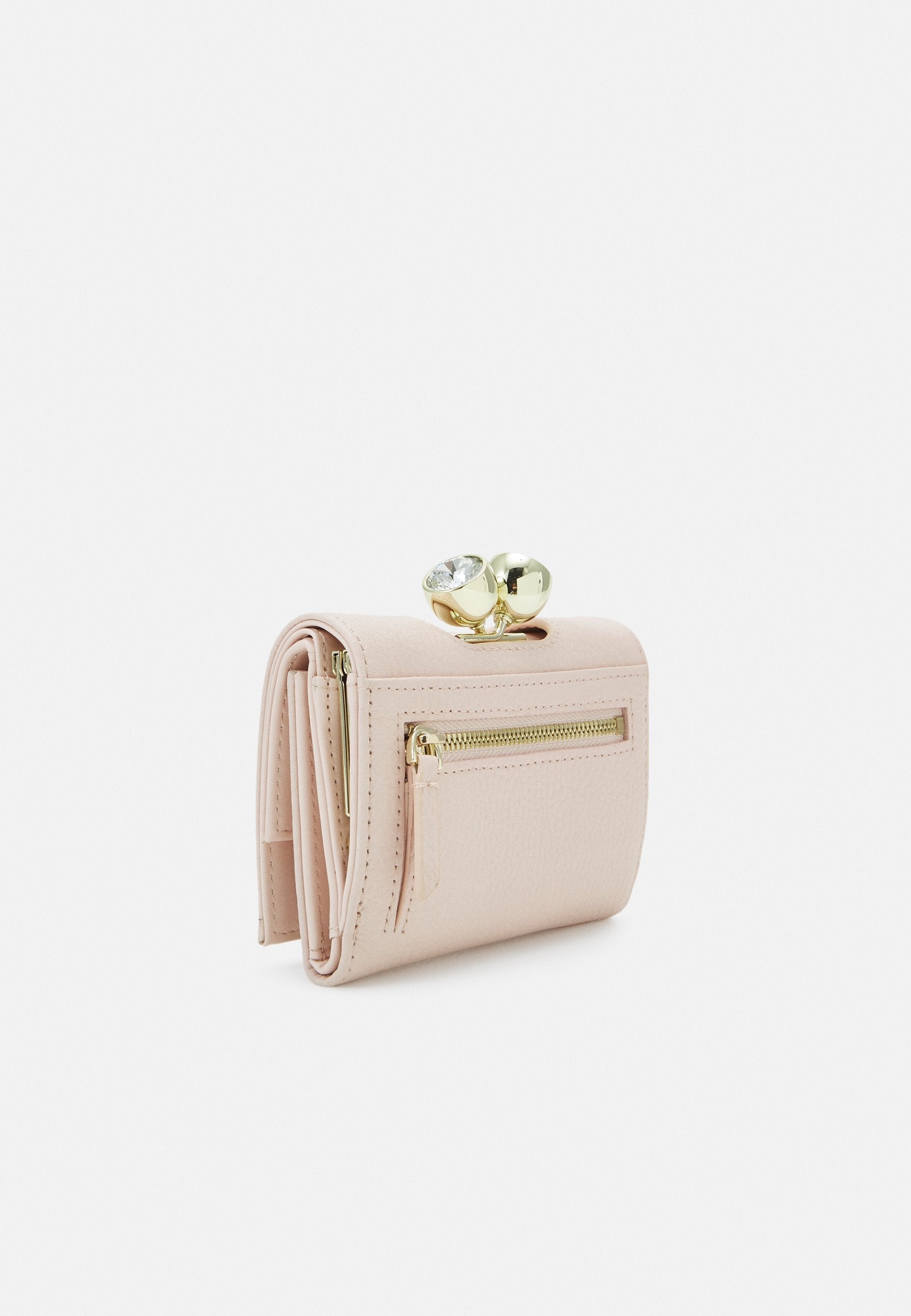 Rosiela Small Crystal Bobble Leather Purse Lt-Pink